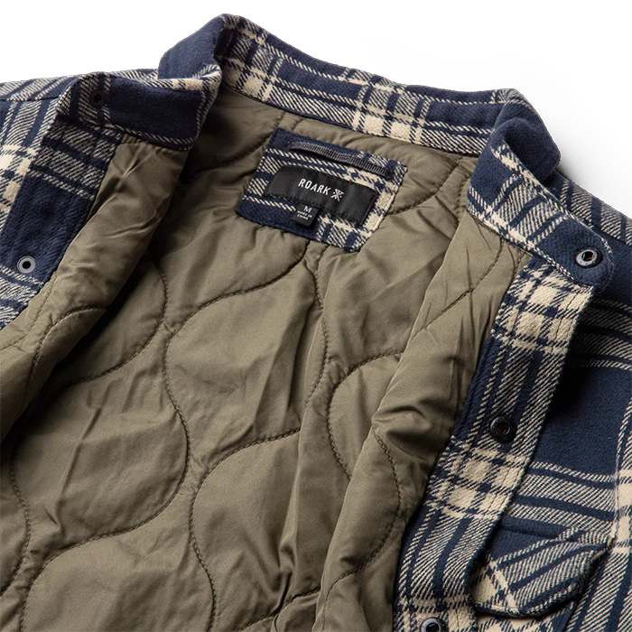 Backwoods Overshirt Jacket Flannel - Navy - Image 13