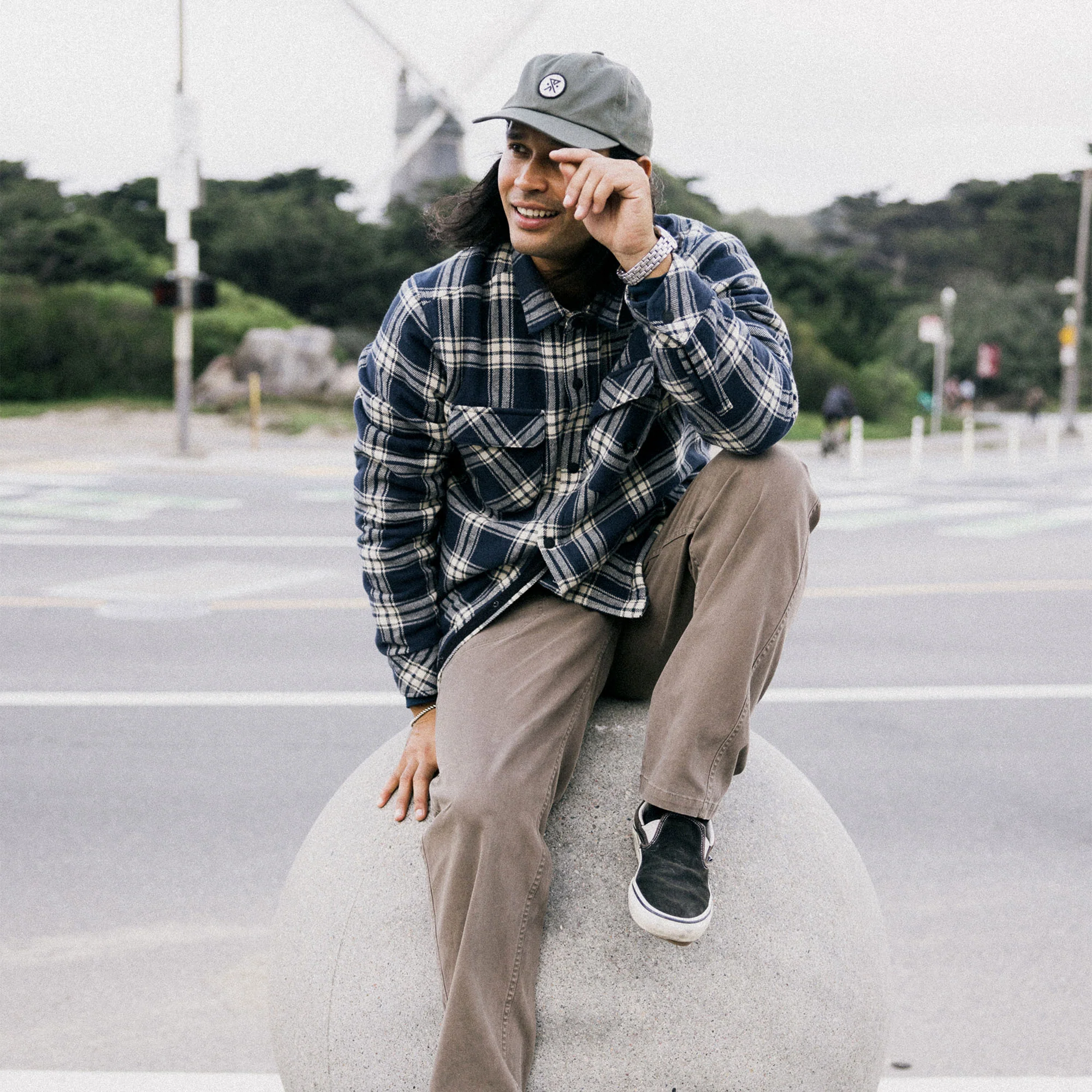 Backwoods Overshirt Jacket Flannel - Navy - Image 3