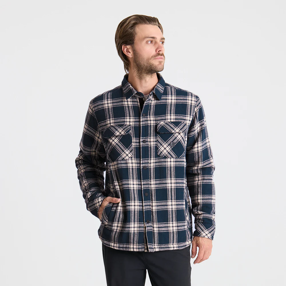 Backwoods Overshirt Jacket Flannel - Navy - Image 4