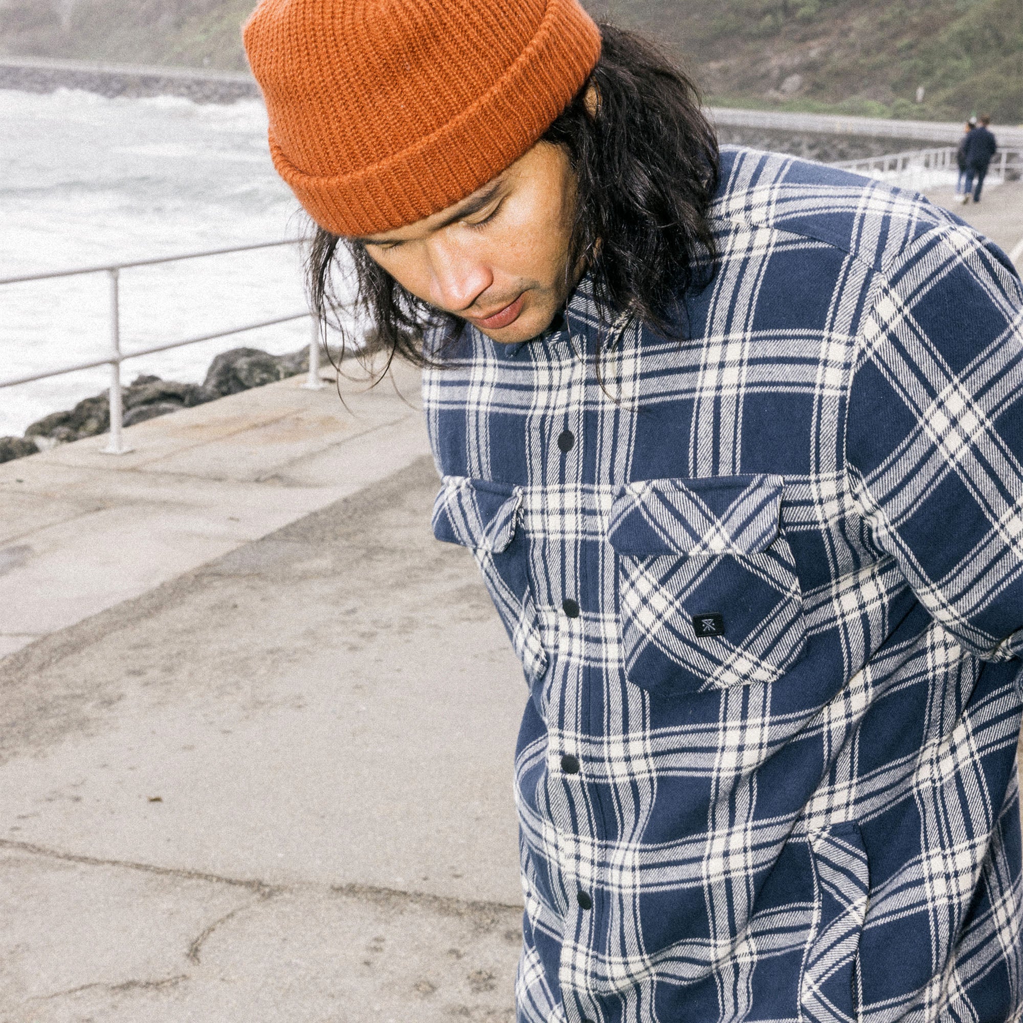 Backwoods Overshirt Jacket Flannel - Navy - Image 5
