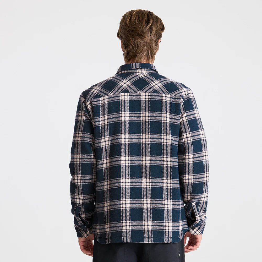 Backwoods Overshirt Jacket Flannel - Navy - Image 7