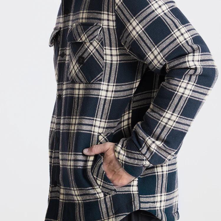 Backwoods Overshirt Jacket Flannel - Navy - Image 9