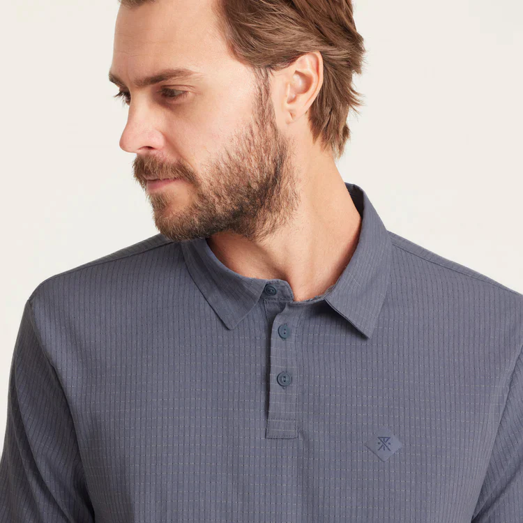 Bless Up Breathable Stretch Polo Shirt - Slate - Image 3