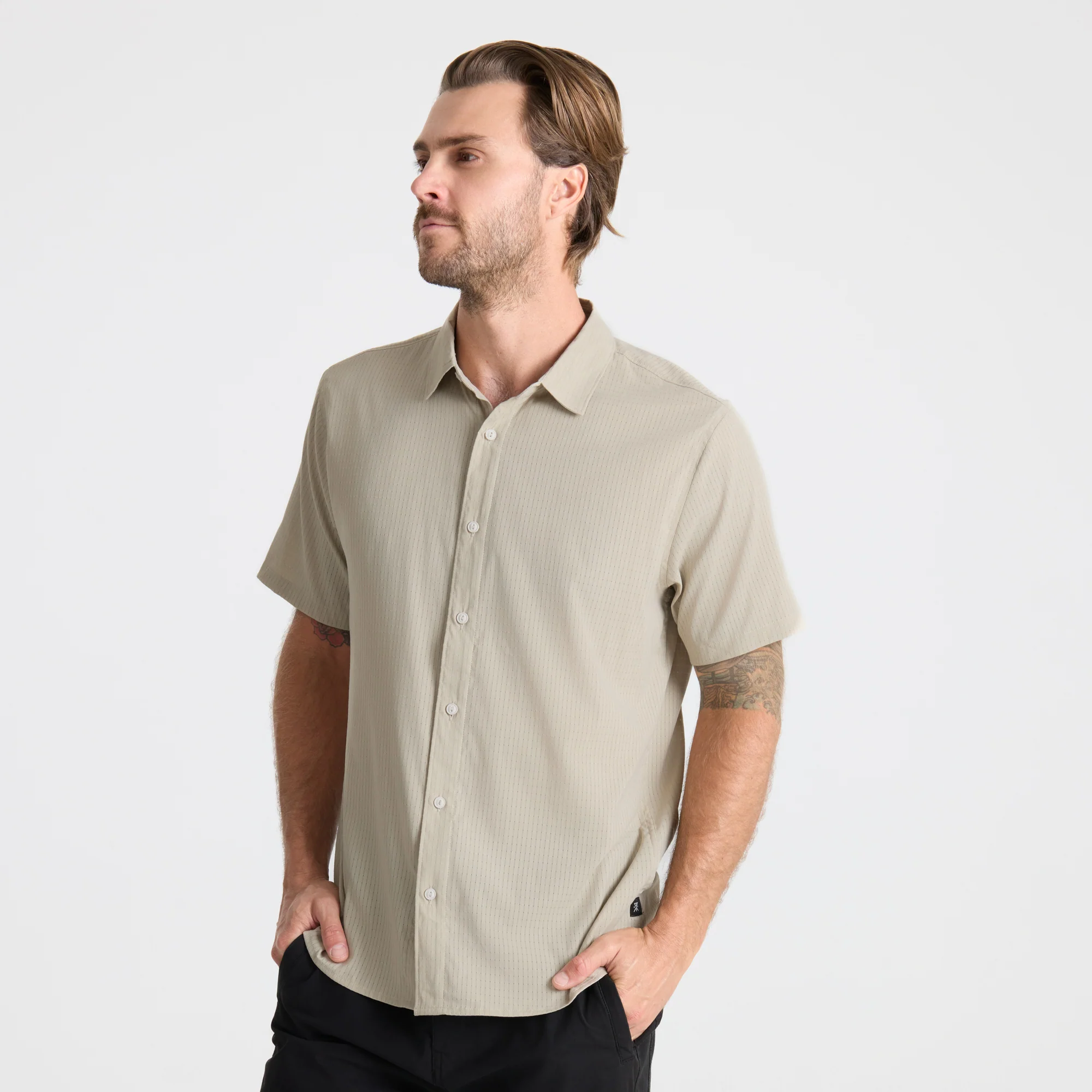 Bless Up Breathable Stretch Shirt - Fossil - Image 6