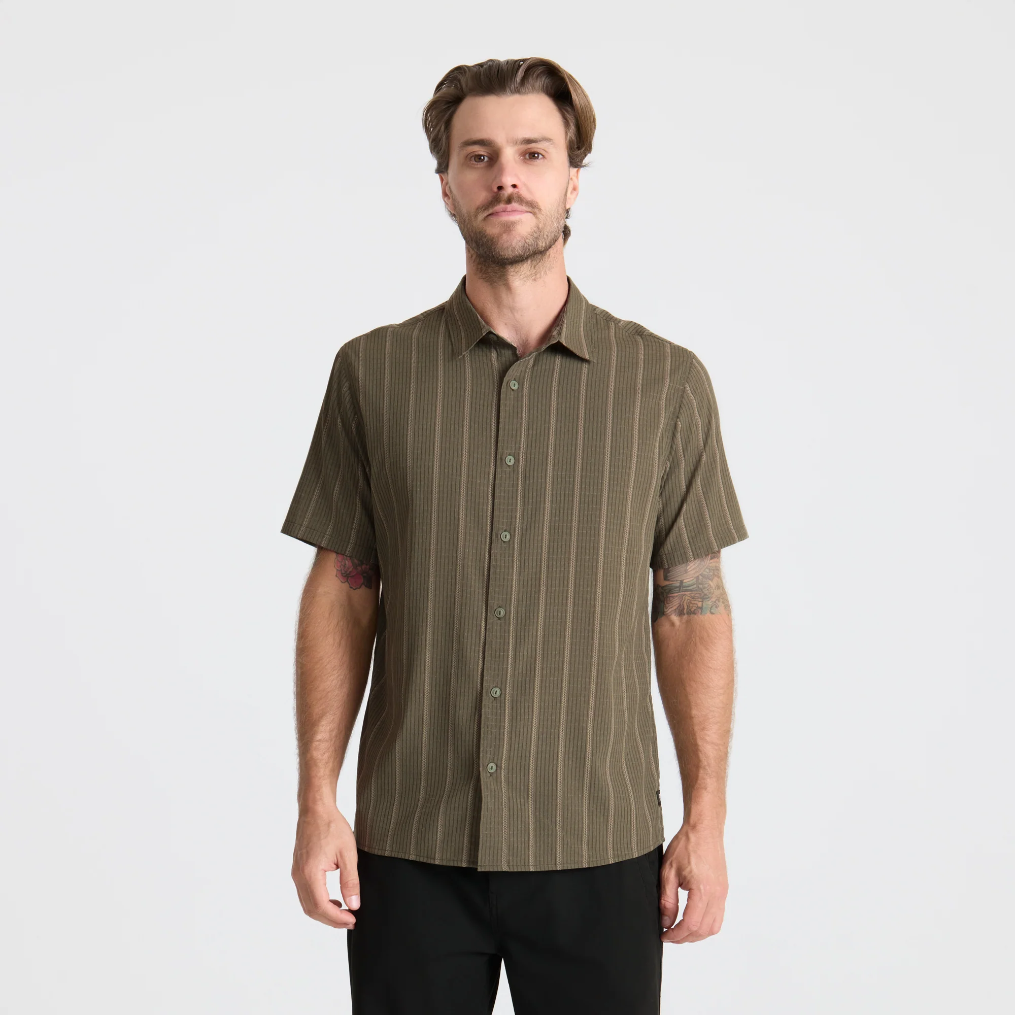 Bless Up Breathable Stretch Shirt - Military Stripes - Image 3