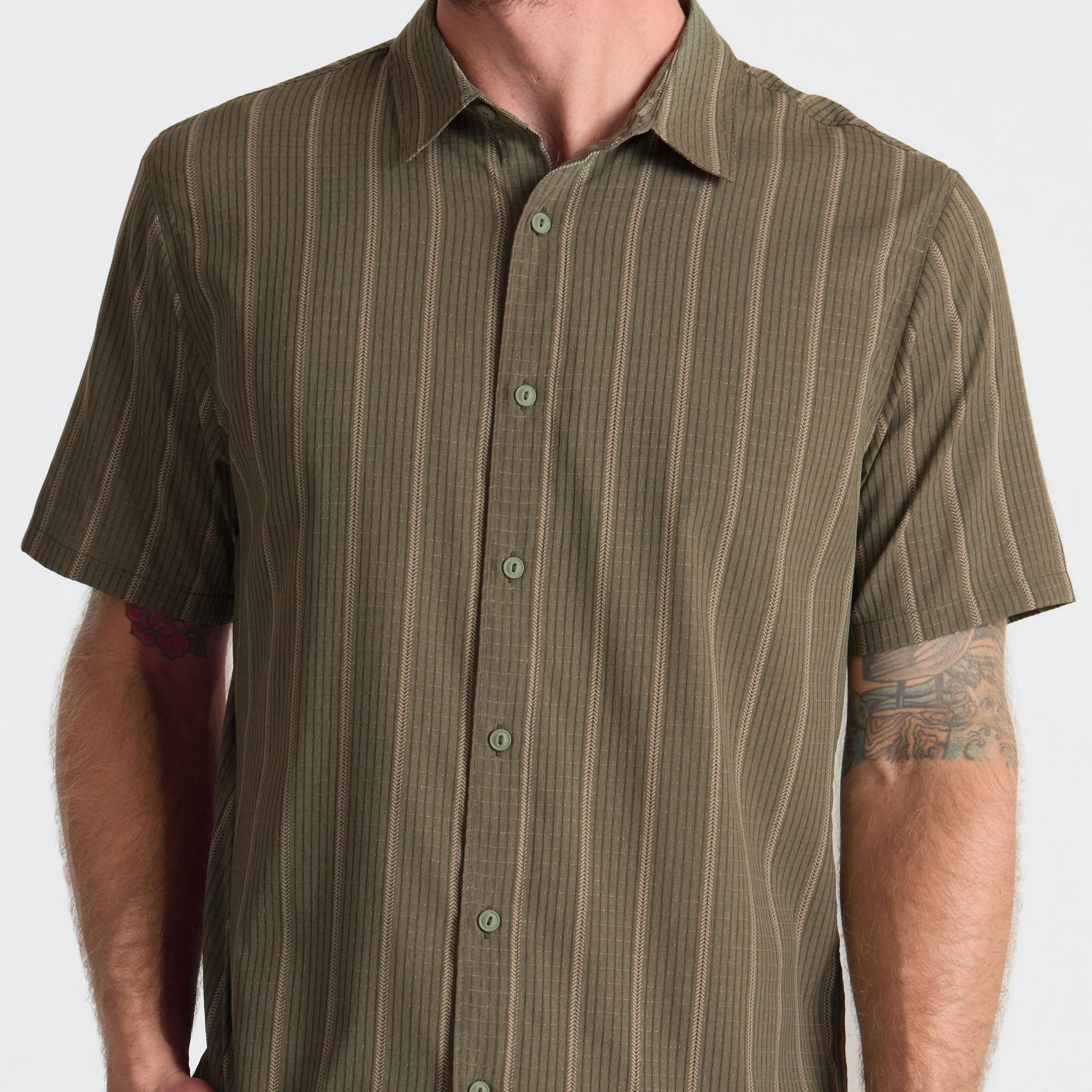 Bless Up Breathable Stretch Shirt - Military Stripes - Image 8