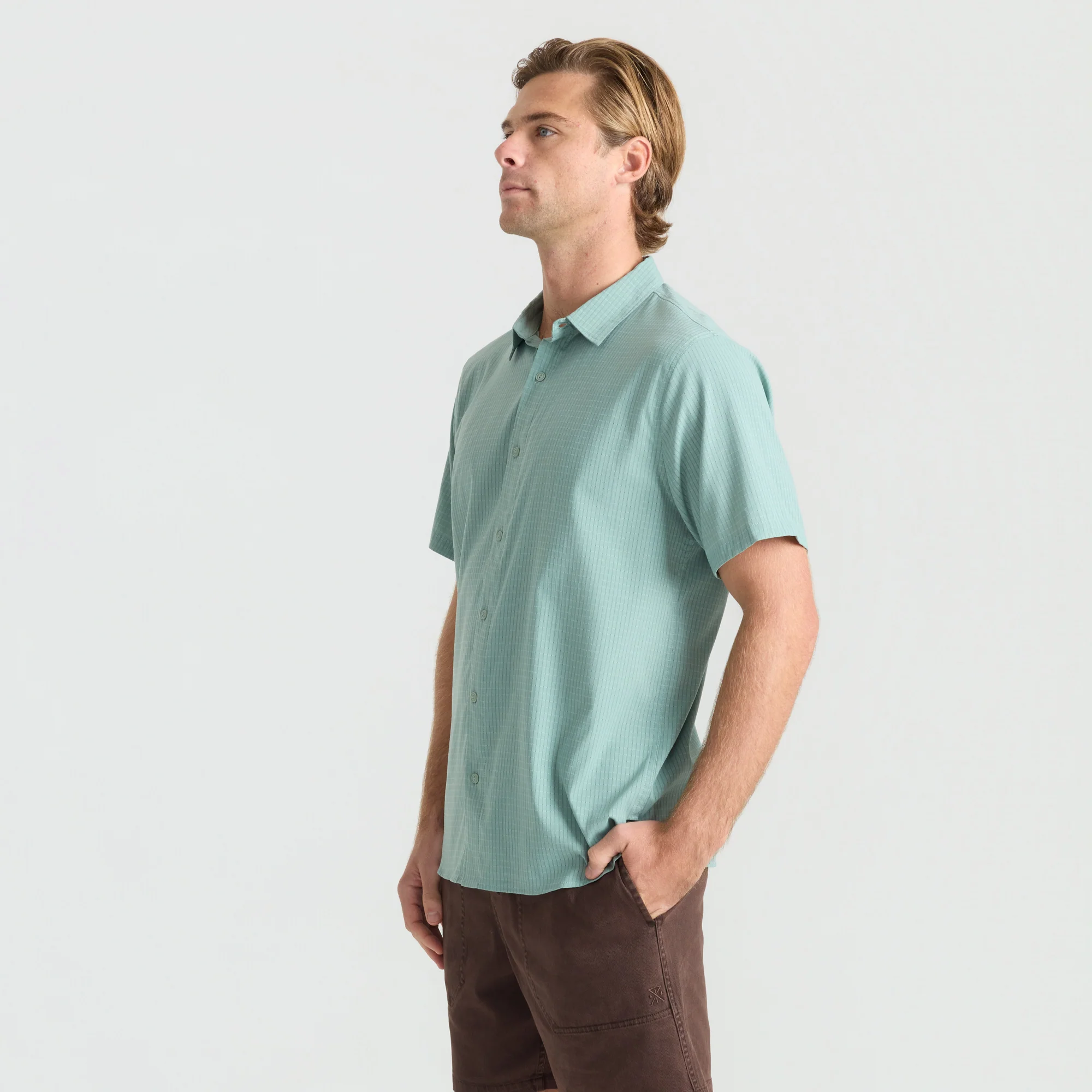 Bless Up Breathable Stretch Shirt - Dusty Green - Image 7