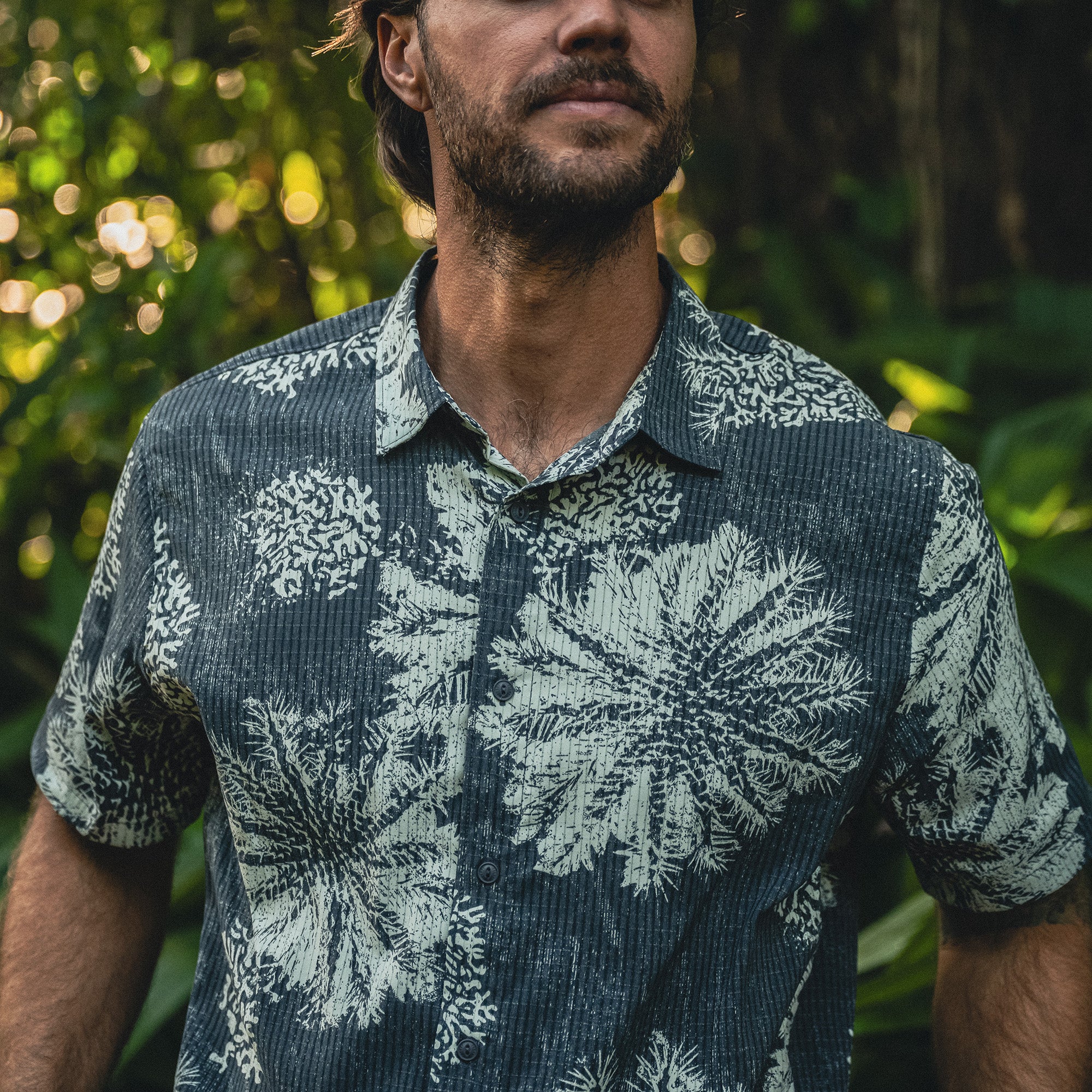 Bless Up Breathable Stretch Shirt - Navy Pukpulko - Image 3