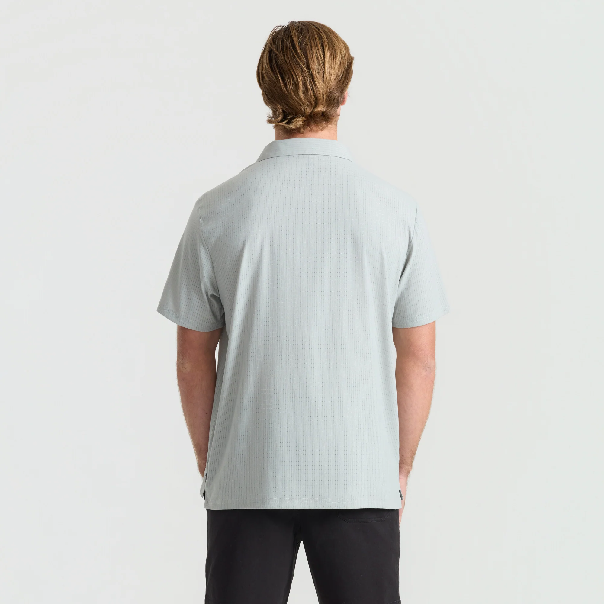 Bless Up Breathable Stretch Polo Shirt - Grey - Image 3