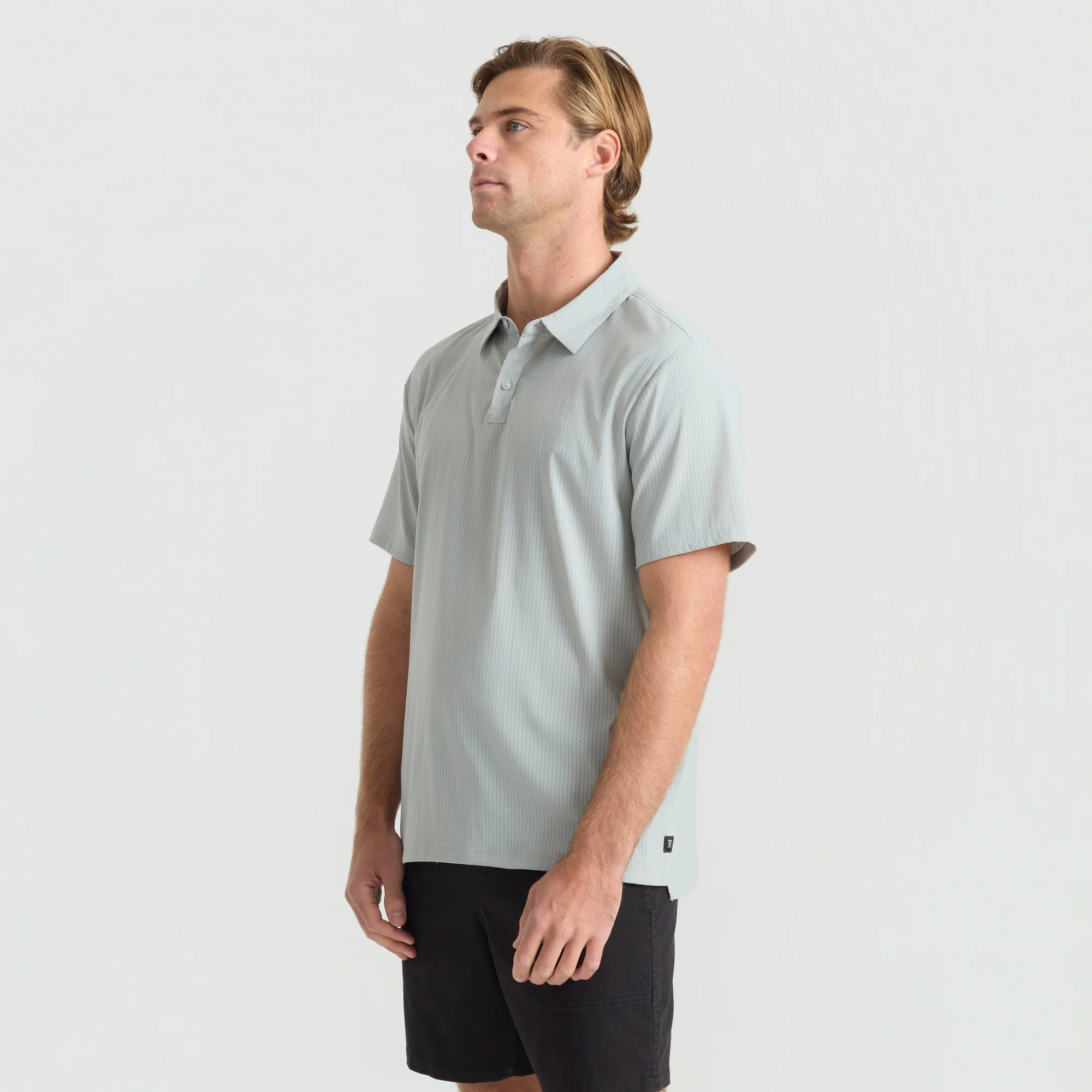 Bless Up Breathable Stretch Polo Shirt - Grey - Image 4