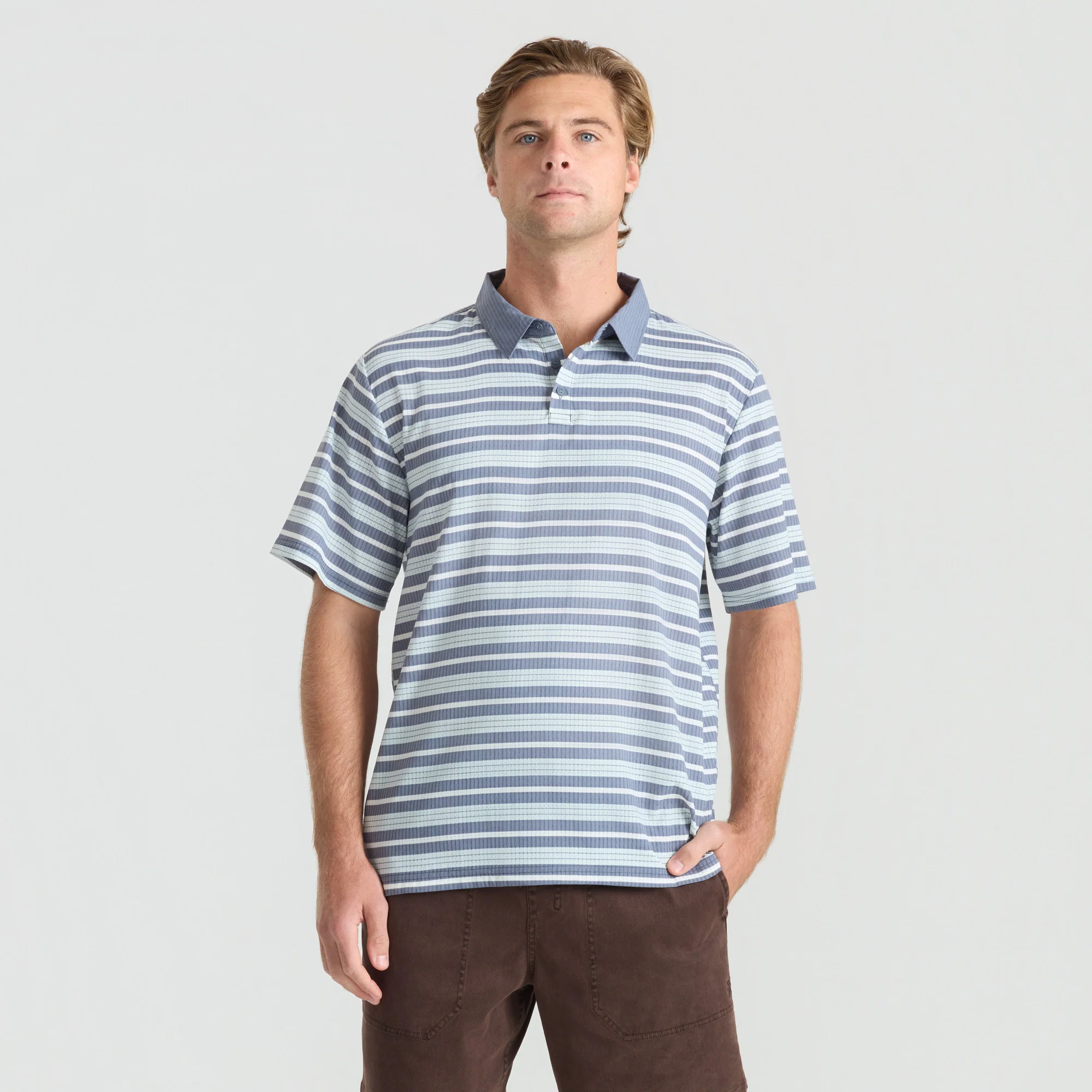 Bless Up Polo Button Up Shirt - Neptune - Image 3