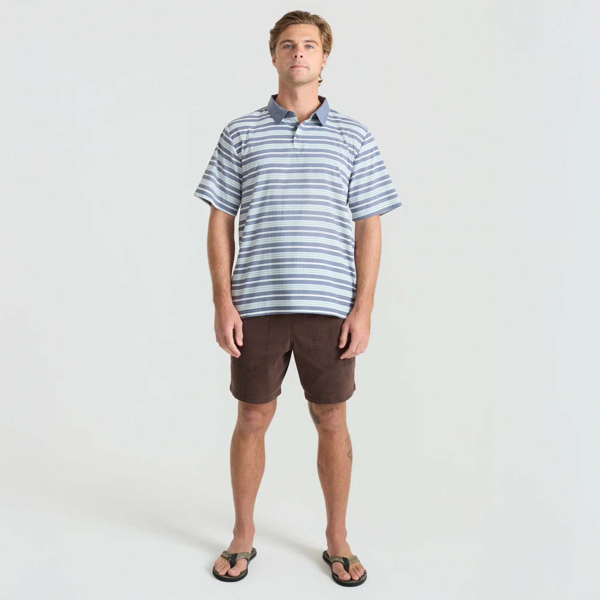 Bless Up Polo Button Up Shirt - Neptune - Image 5