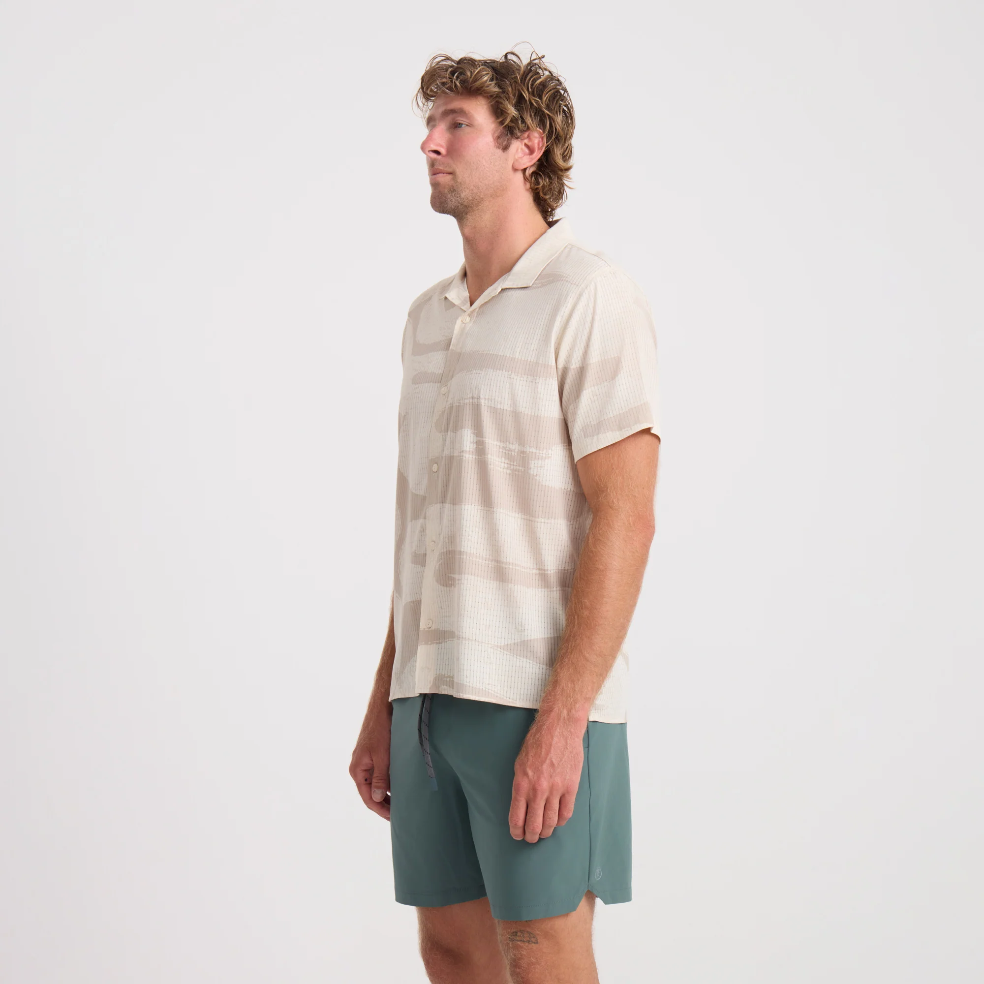 Bless Up Trail Button Up Shirt - Fossil - Image 3