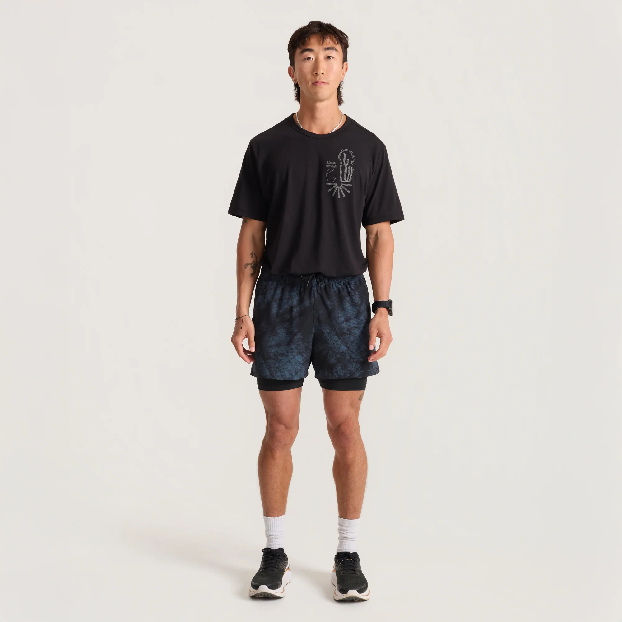 Bommer 3.5" Shorts - Navy Tie Dye - Image 2
