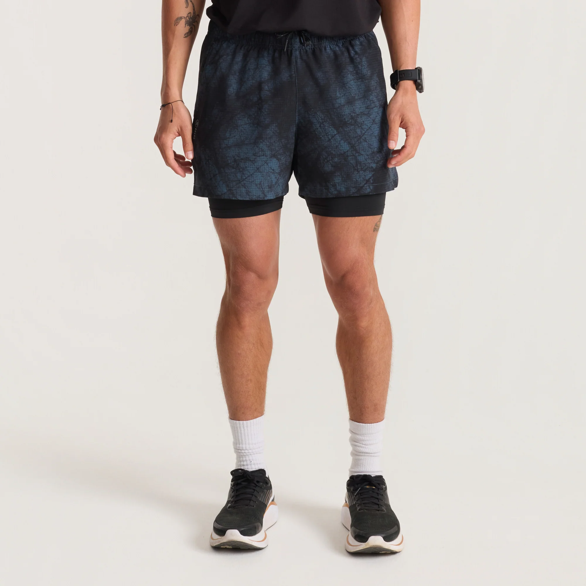 Bommer 3.5" Shorts - Navy Tie Dye - Image 4