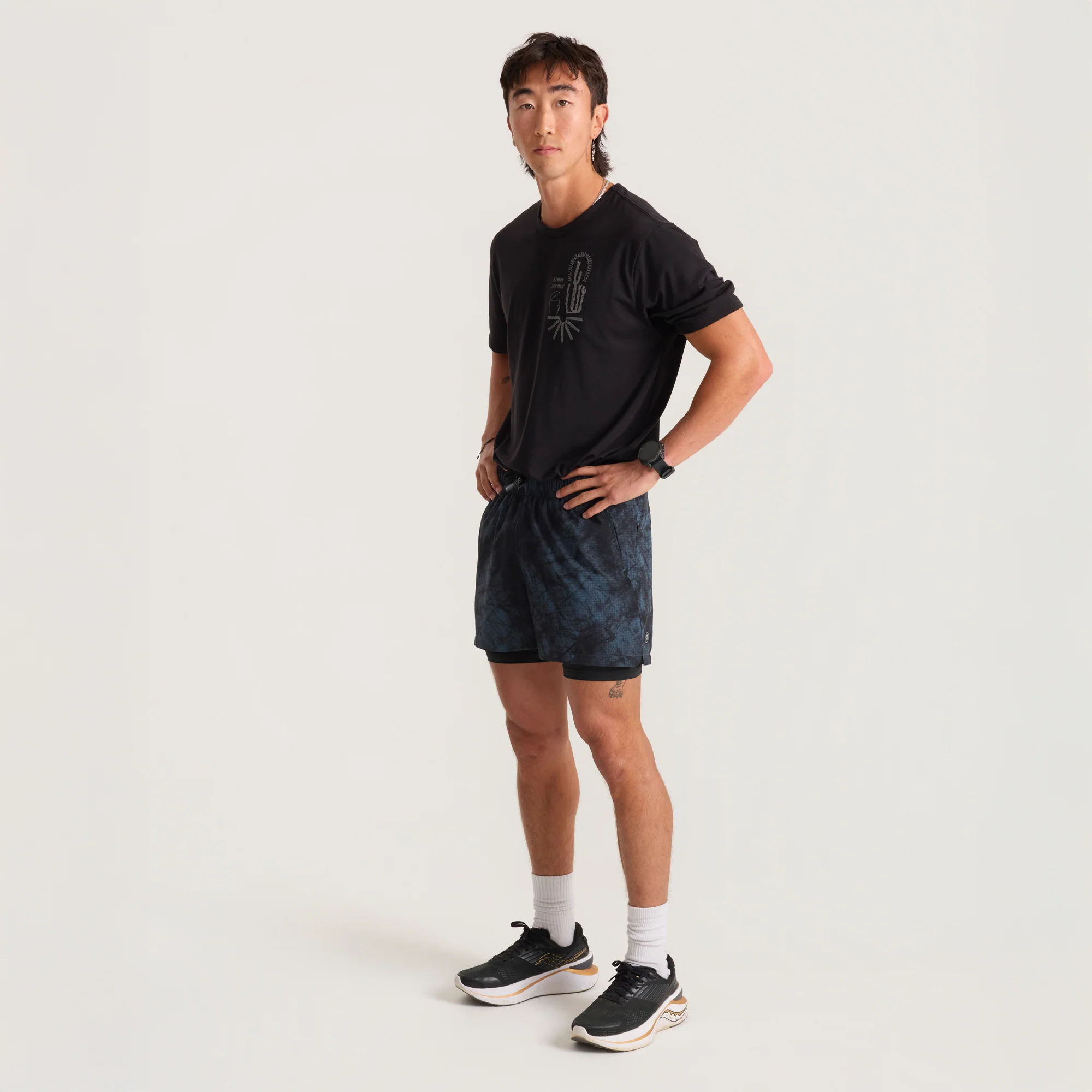 Bommer 3.5" Shorts - Navy Tie Dye - Image 6