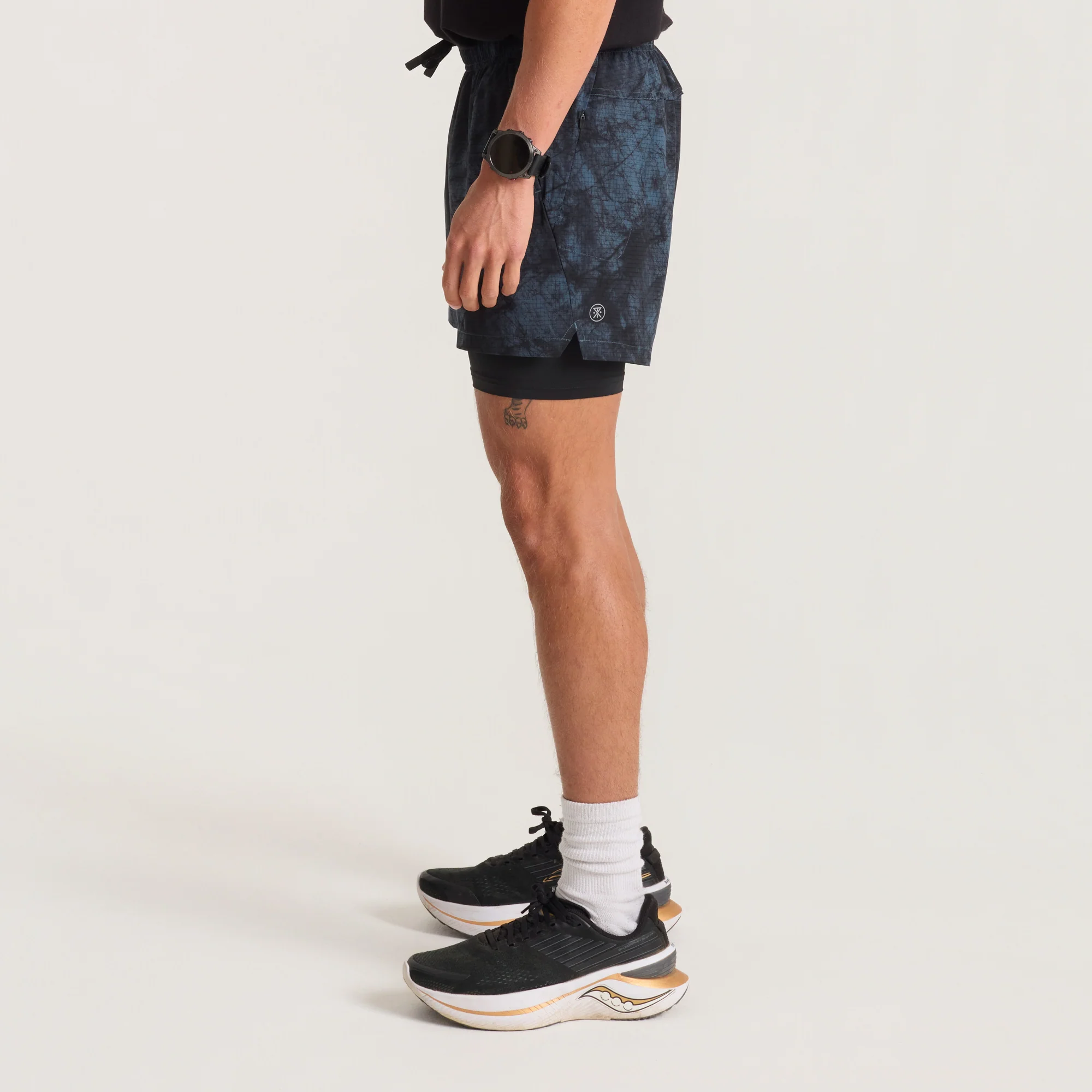 Bommer 3.5" Shorts - Navy Tie Dye - Image 7