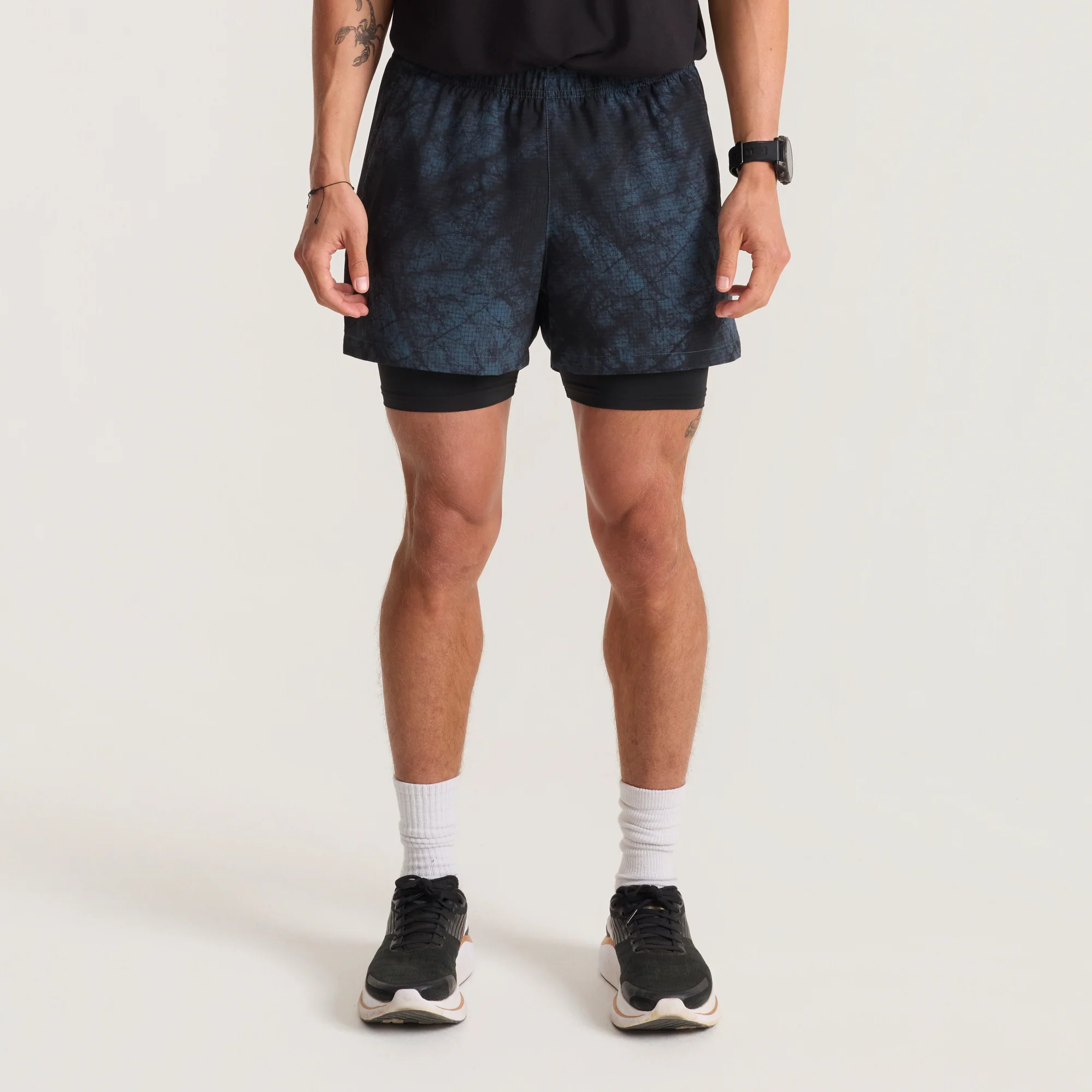 Bommer 3.5" Shorts - Navy Tie Dye - Image 8
