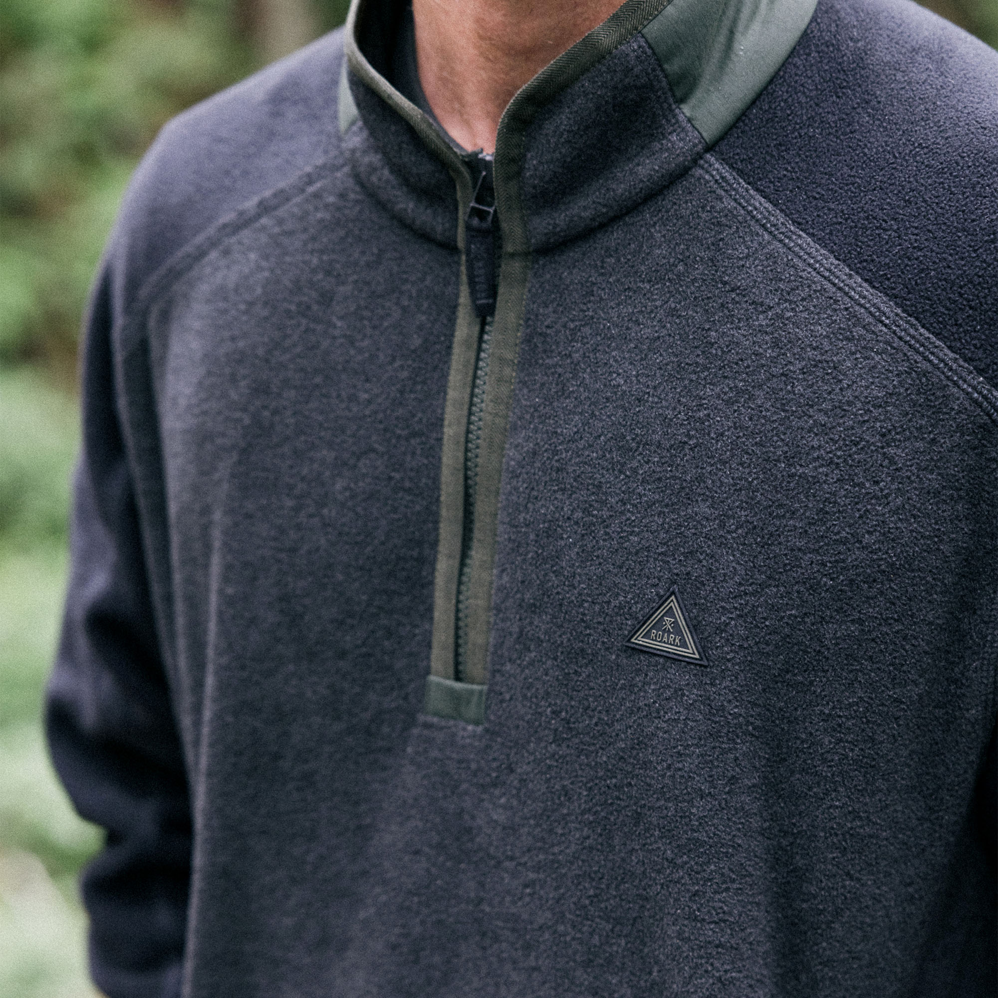 Campover Fleece Mock Half-zip - Onyx - Image 2