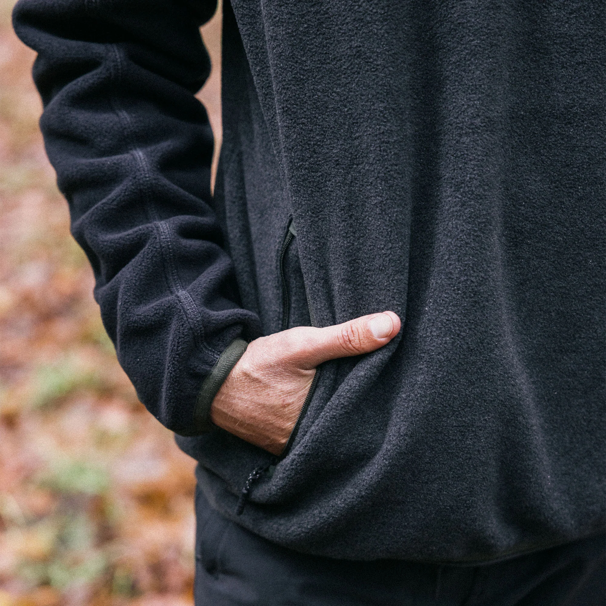 Campover Fleece Mock Half-zip - Onyx - Image 3