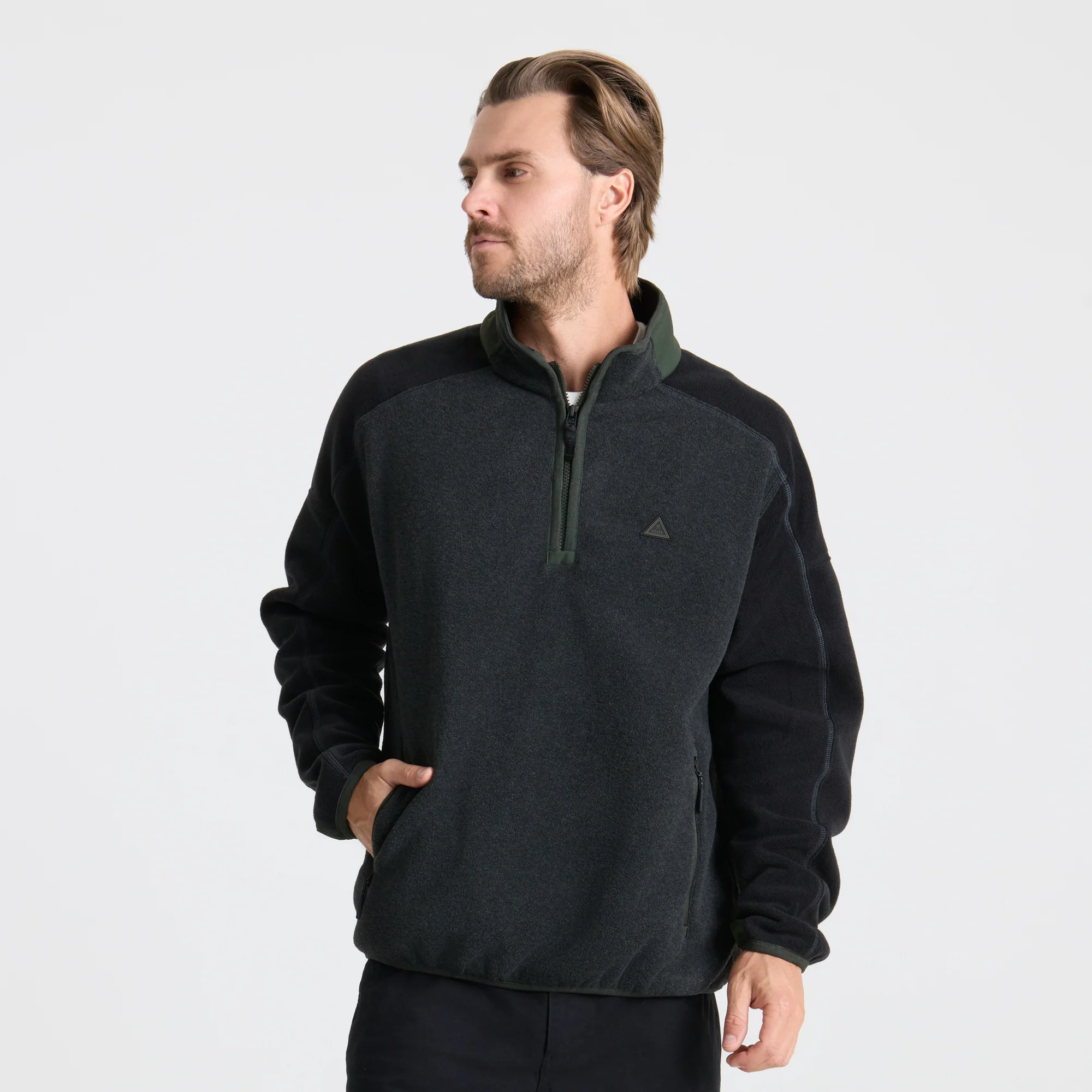 Campover Fleece Mock Half-zip - Onyx - Image 4