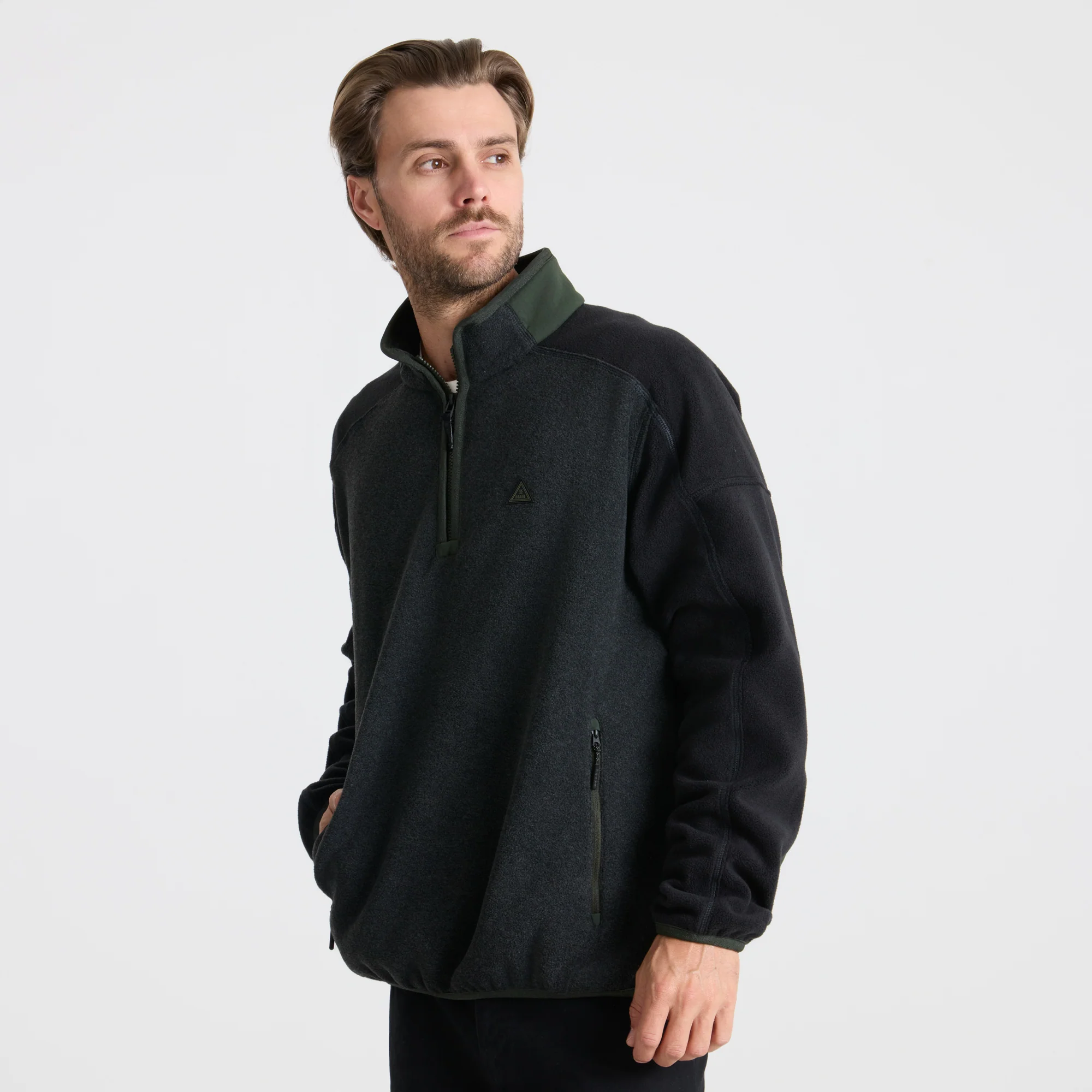 Campover Fleece Mock Half-zip - Onyx - Image 5
