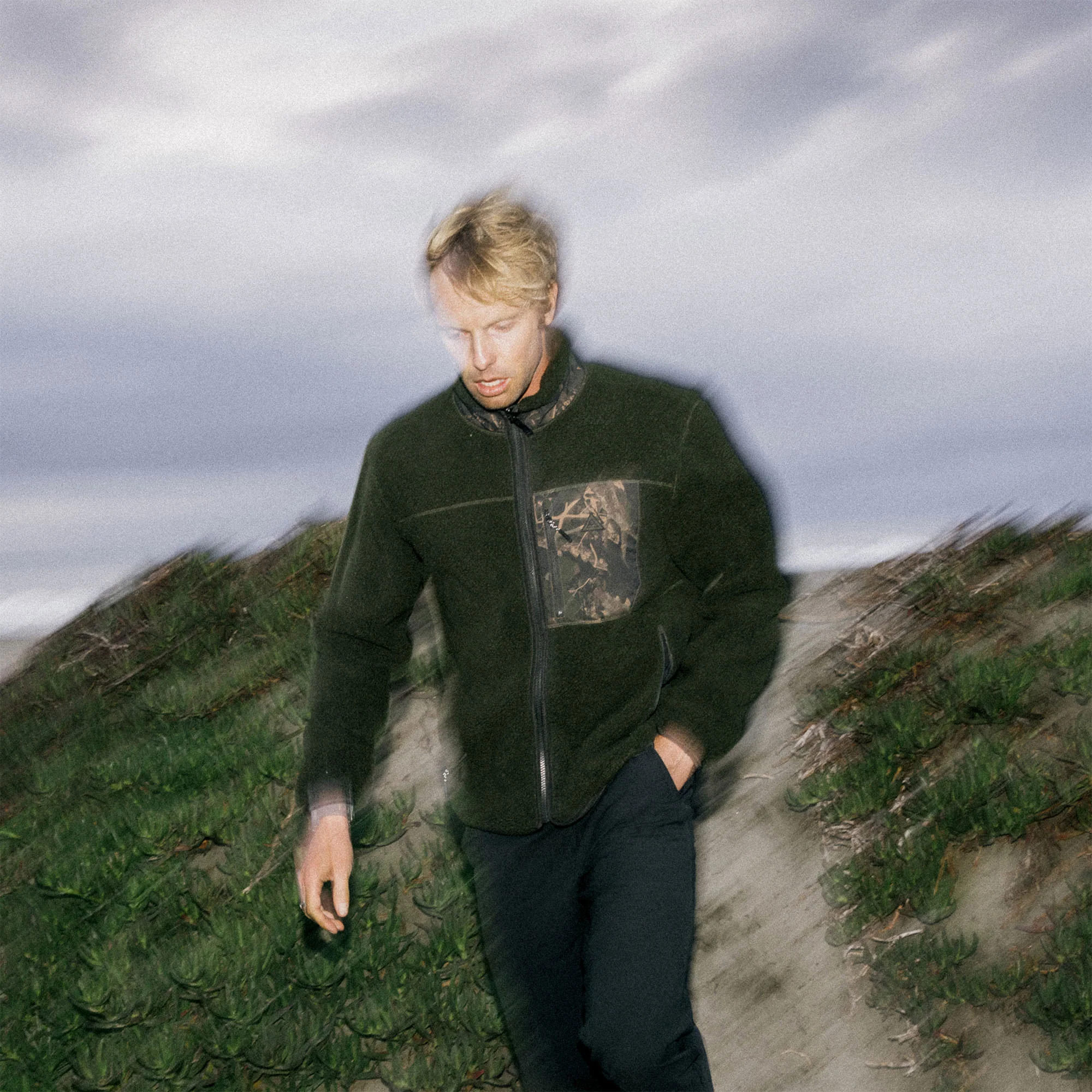Campover Fleece Zip Jacket - Dark Military - Image 2