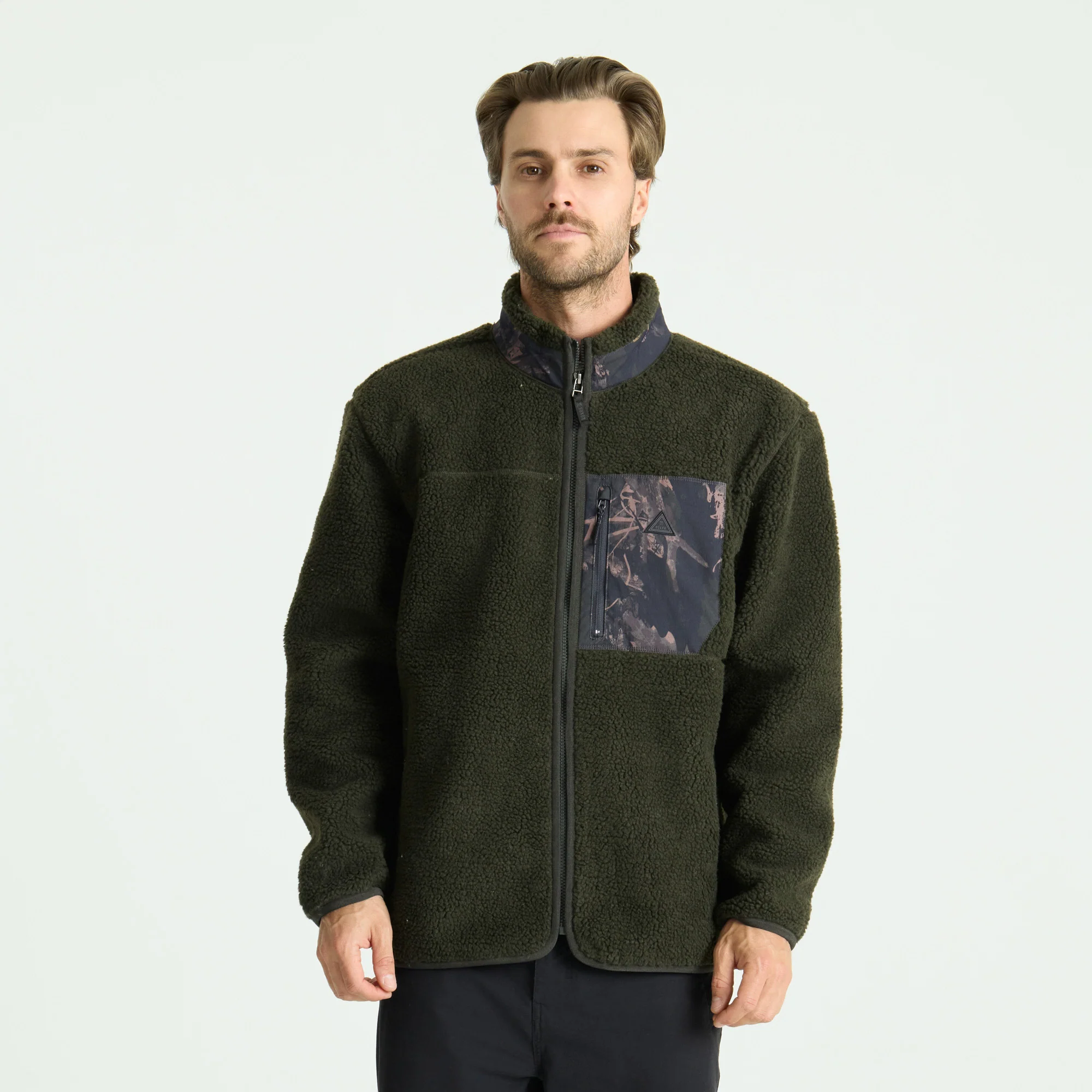 Campover Fleece Zip Jacket - Dark Military - Image 3