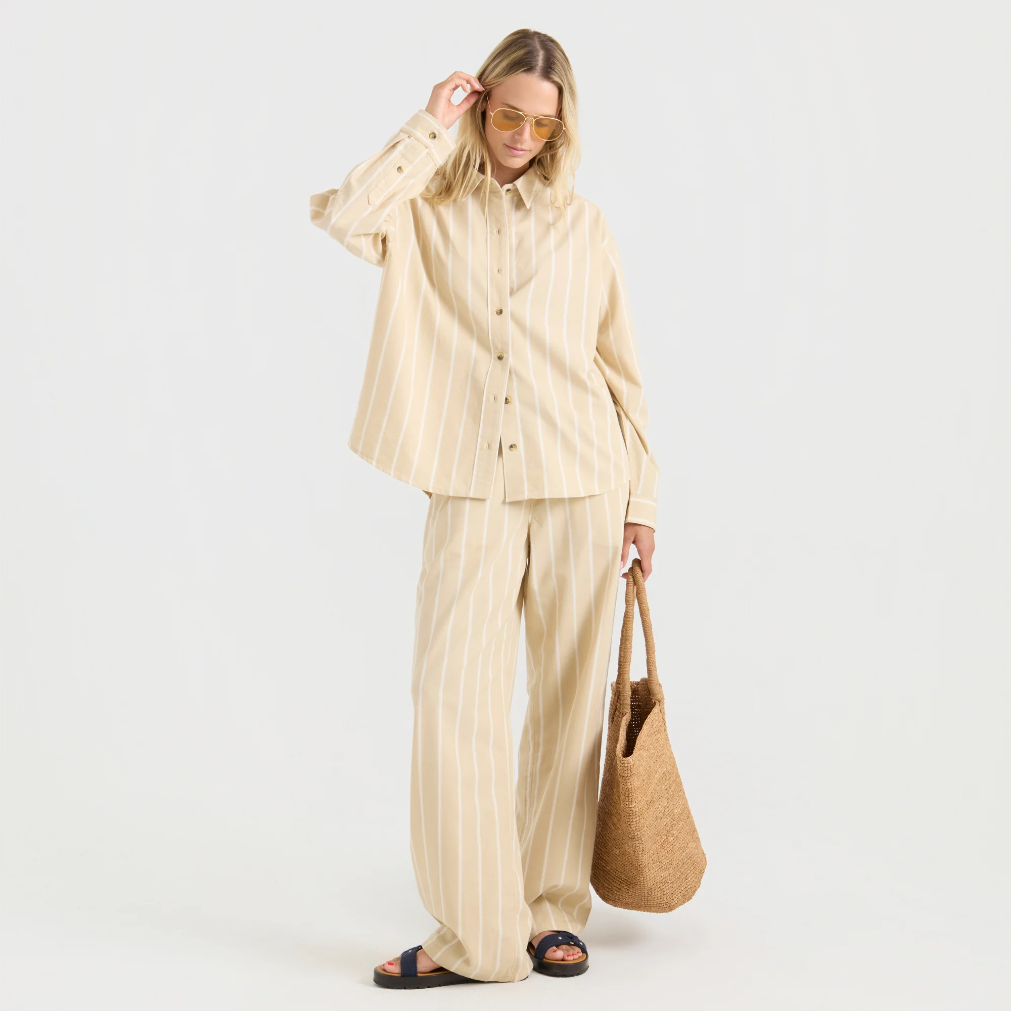 Costa Button Up Shirt - Sand