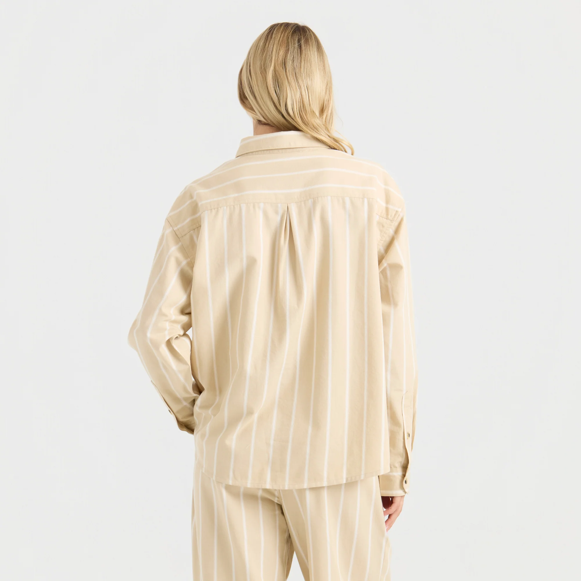 Costa Button Up Shirt - Sand - Image 3