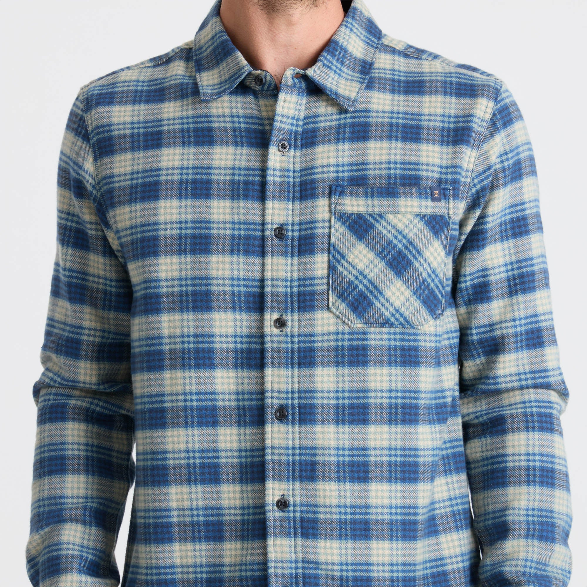 Crossroads Organic Cotton Flannel - Deep Blue - Image 10