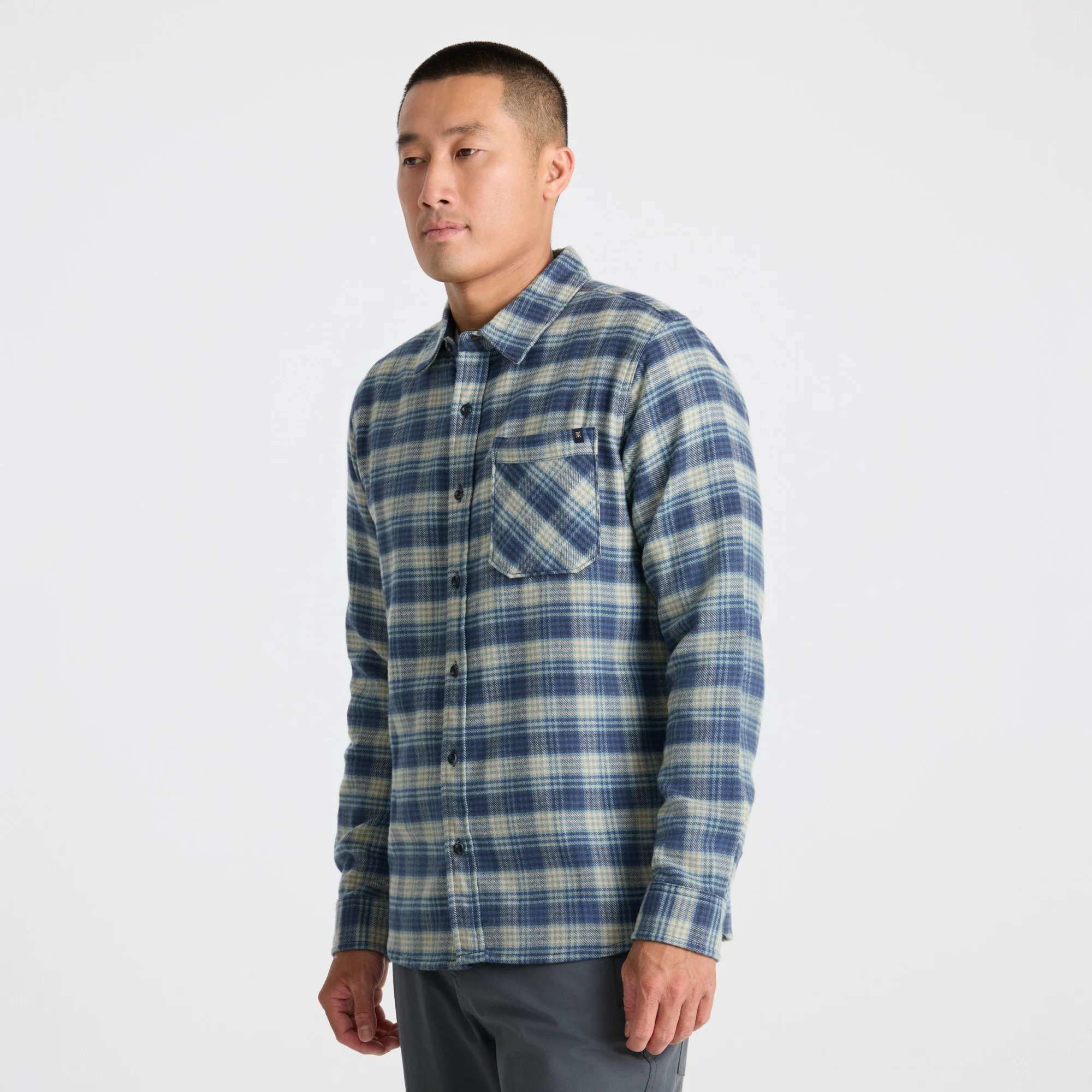 Crossroads Organic Cotton Flannel - Deep Blue - Image 4