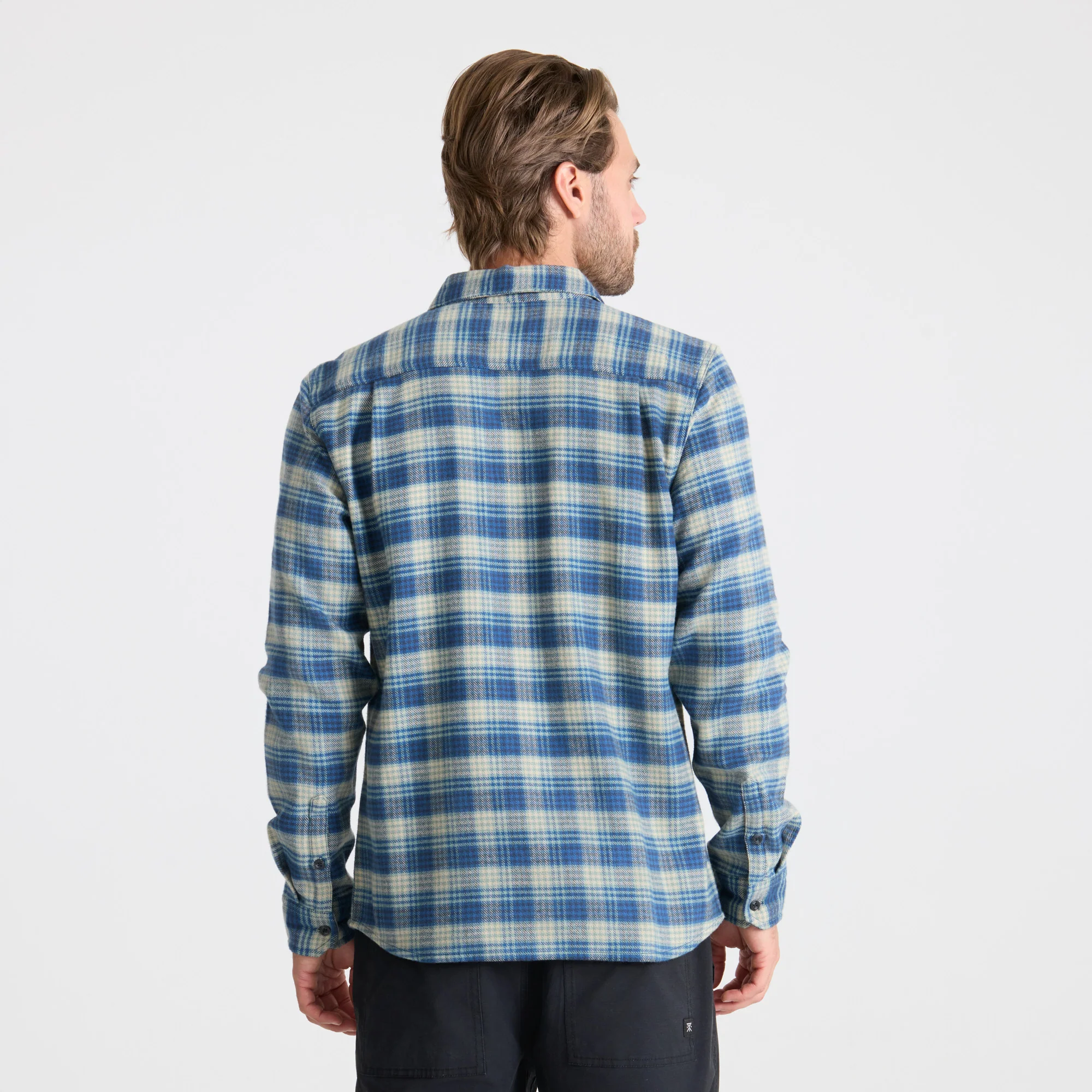 Crossroads Organic Cotton Flannel - Deep Blue - Image 9