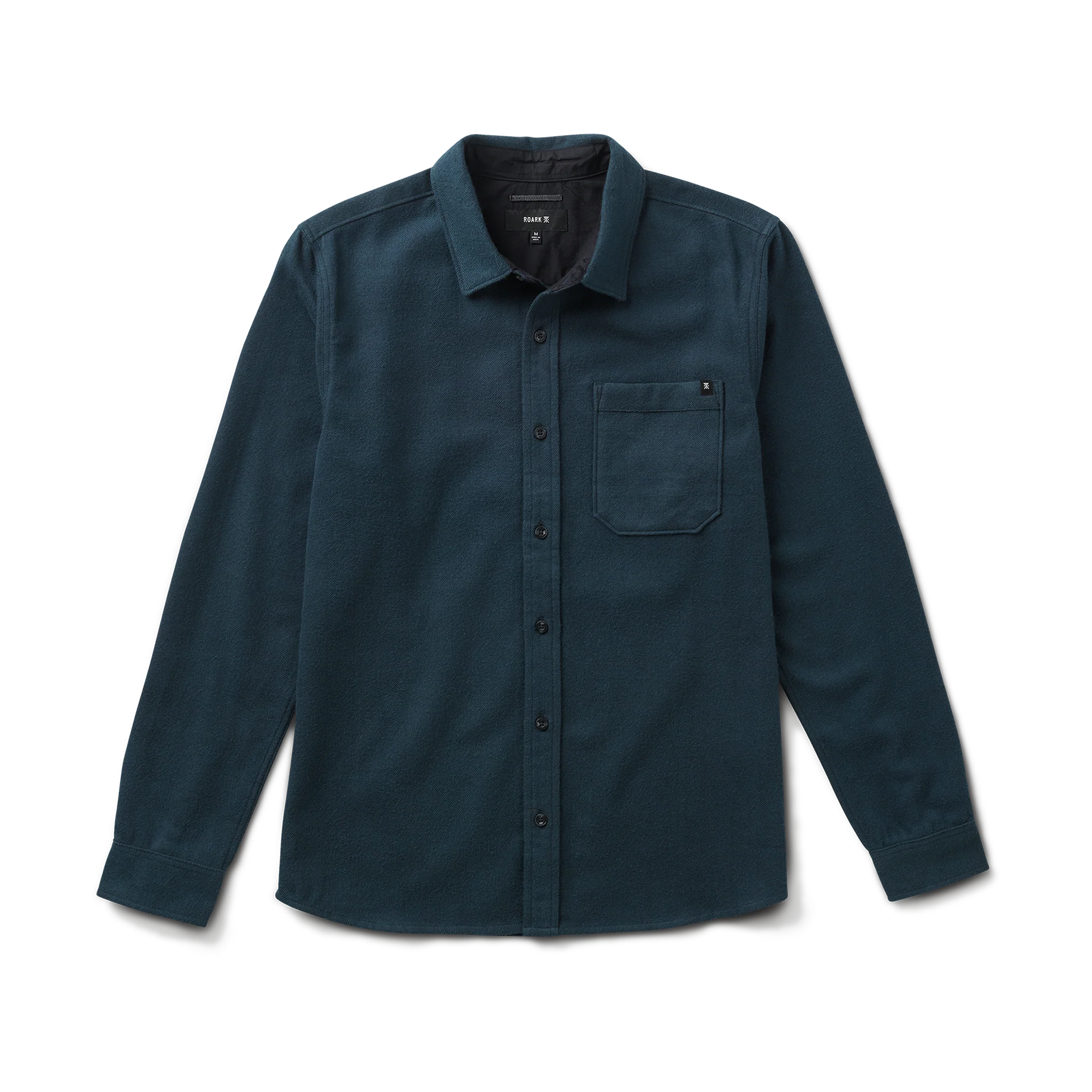 Crossroads Organic Cotton Flannel - Deep Navy Herringbone
