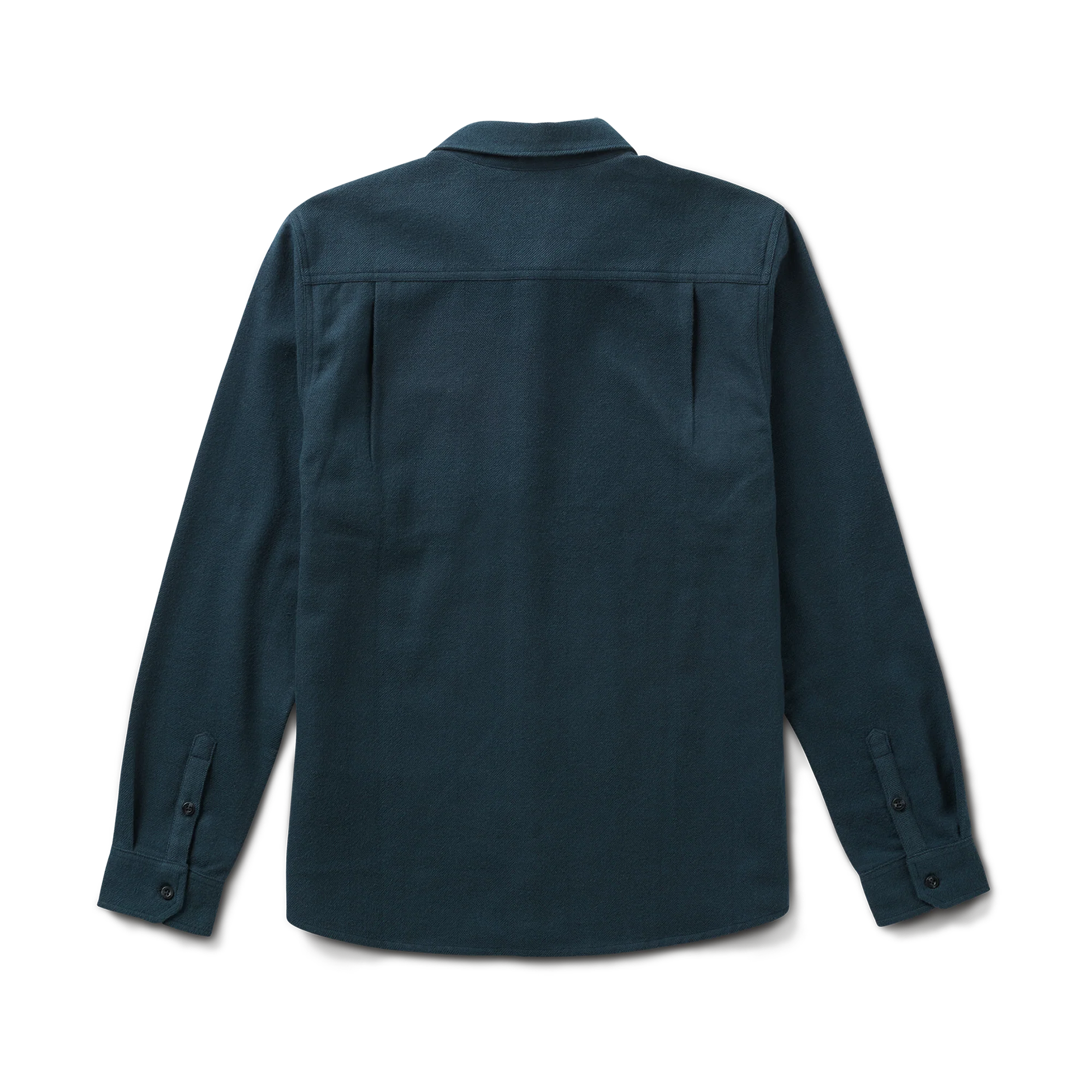 Crossroads Organic Cotton Flannel - Deep Navy Herringbone - Image 6