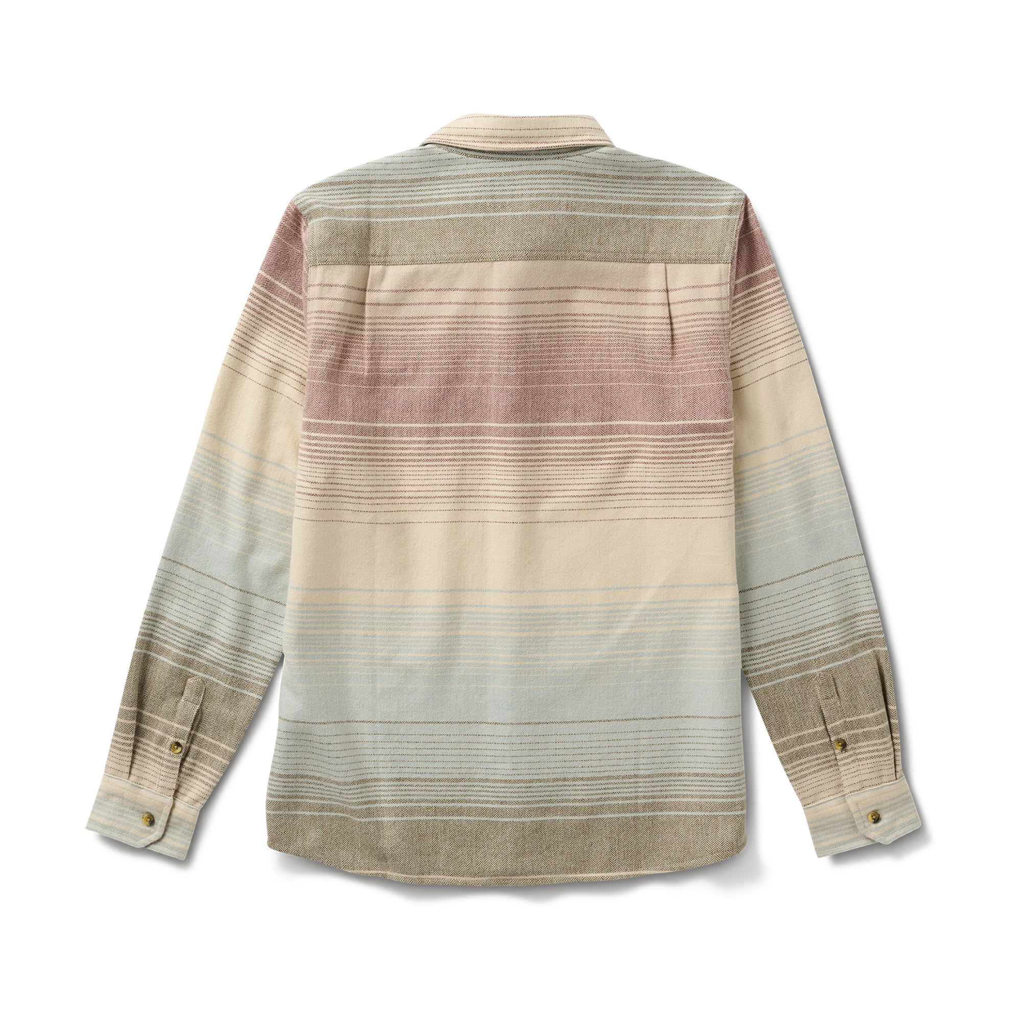 Crossroads Organic Cotton Flannel - Fossil Stripe - Image 7