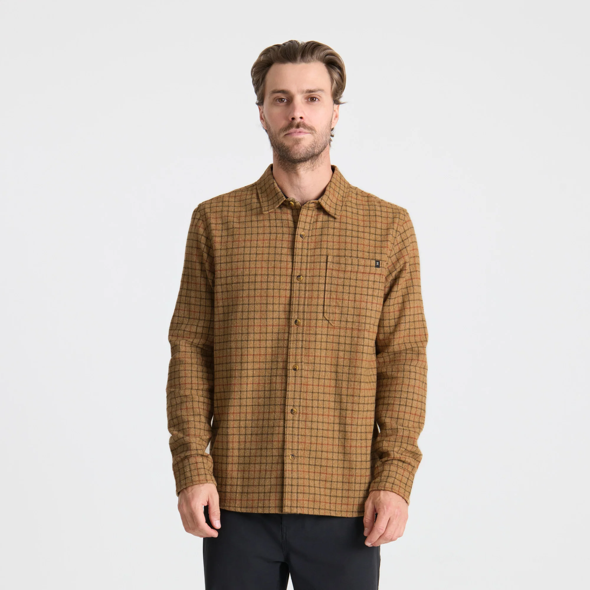 Crossroads Organic Cotton Flannel - Khaki - Image 2