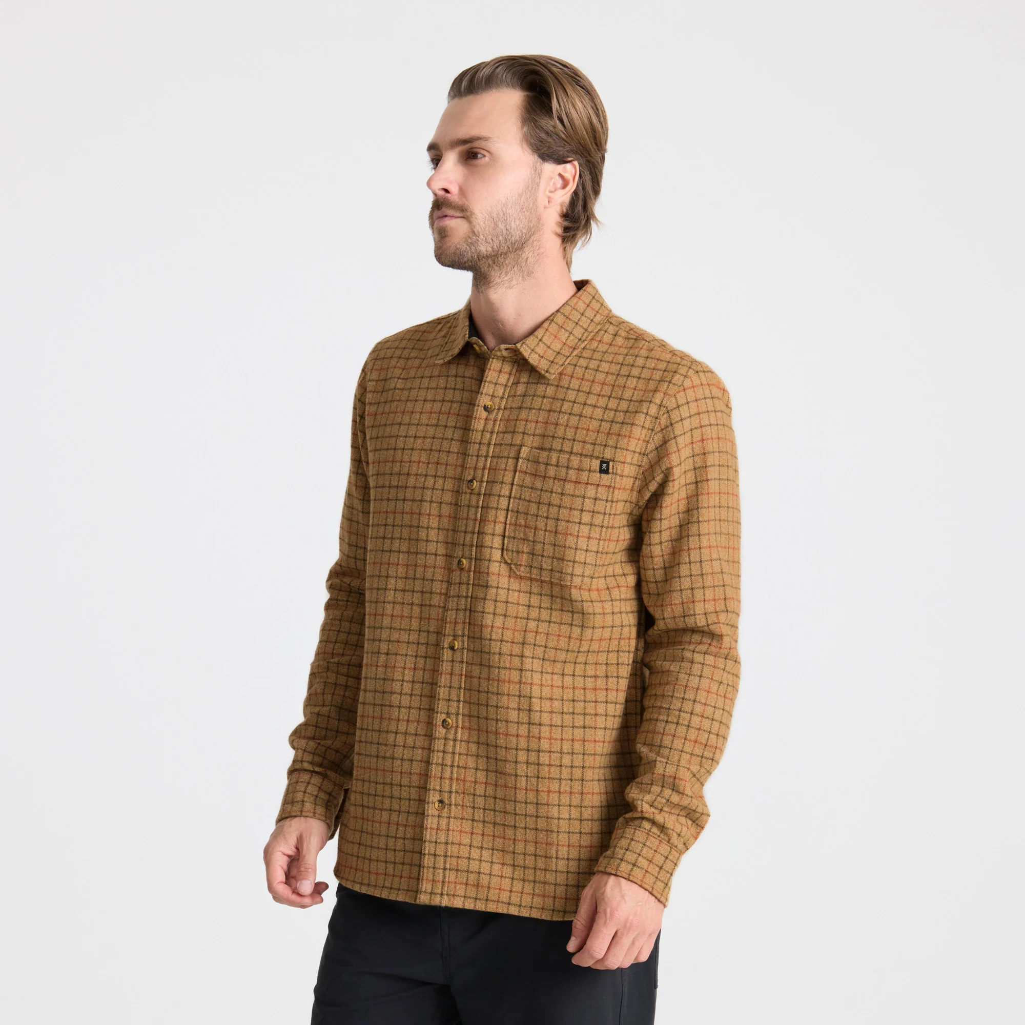 Crossroads Organic Cotton Flannel - Khaki - Image 3
