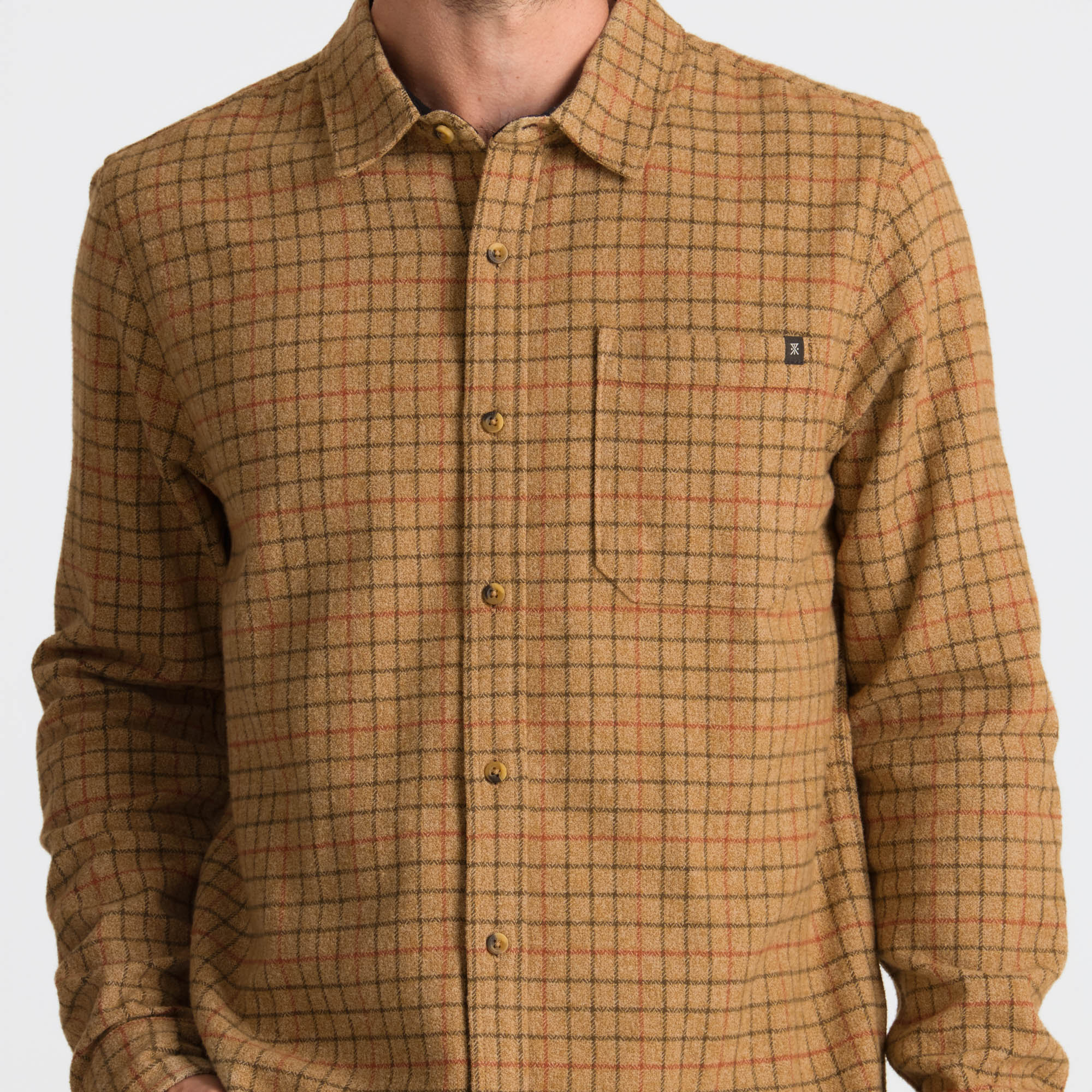 Crossroads Organic Cotton Flannel - Khaki - Image 5