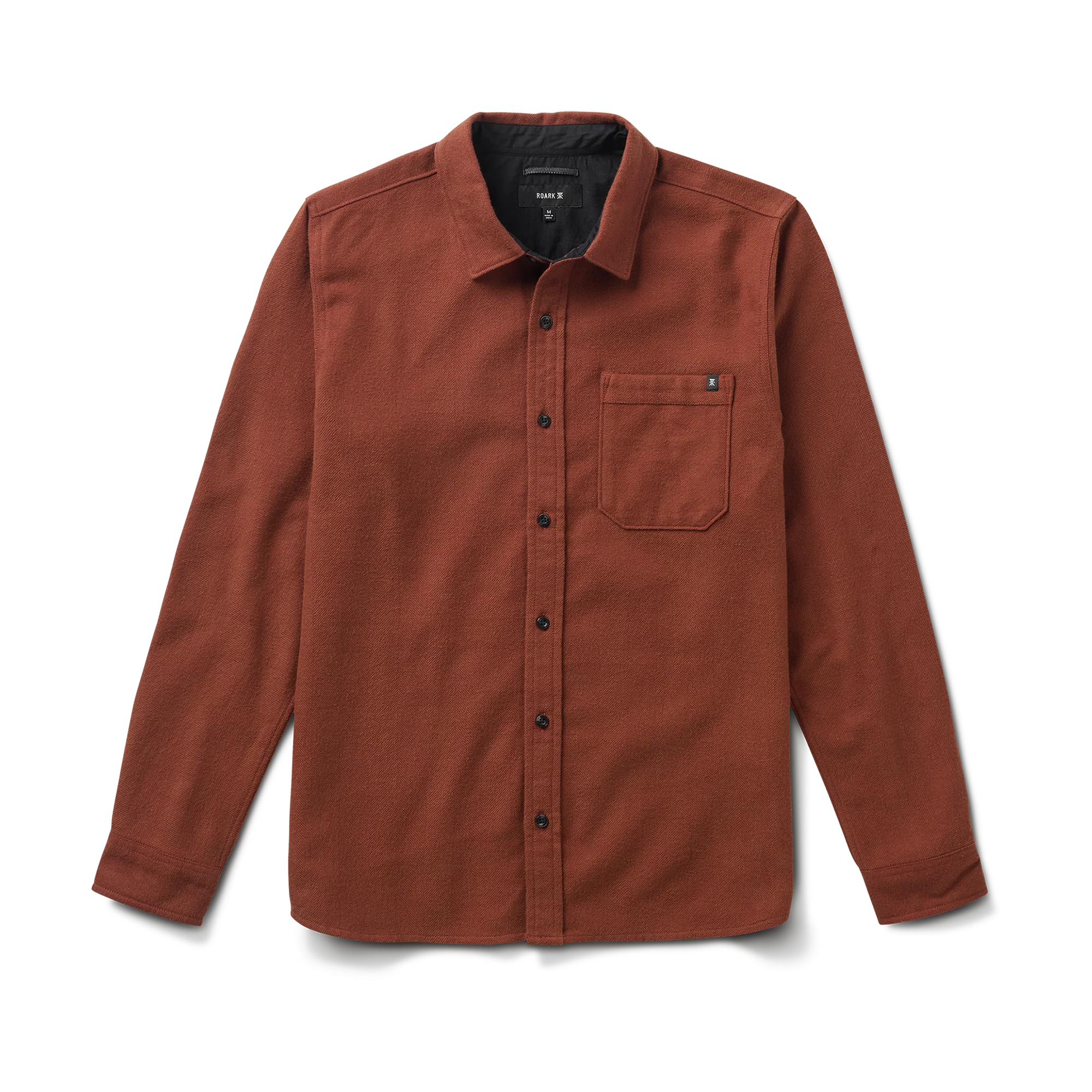 Crossroads Organic Cotton Flannel - Red Clay Herringbone