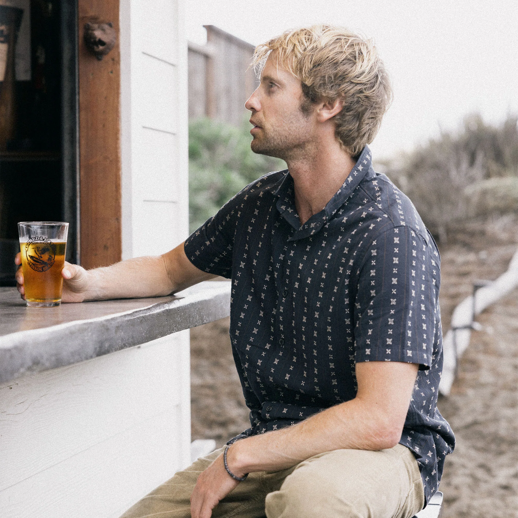 Gonzo Short Sleeve Button Up Shirt - Dark Navy - Image 2