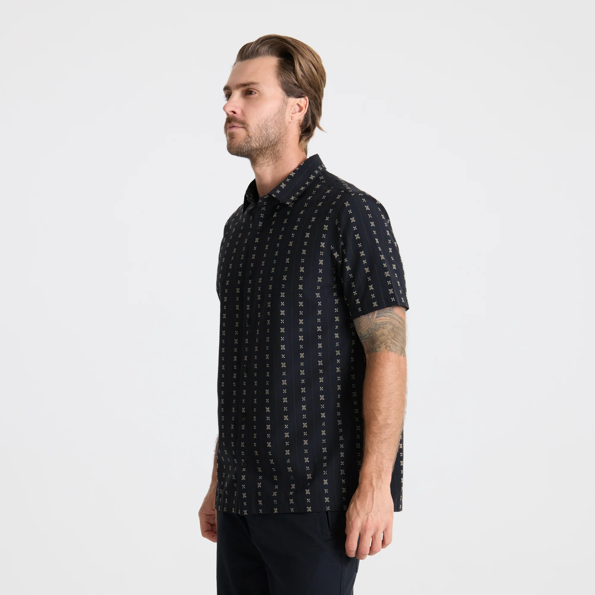 Gonzo Short Sleeve Button Up Shirt - Dark Navy - Image 4