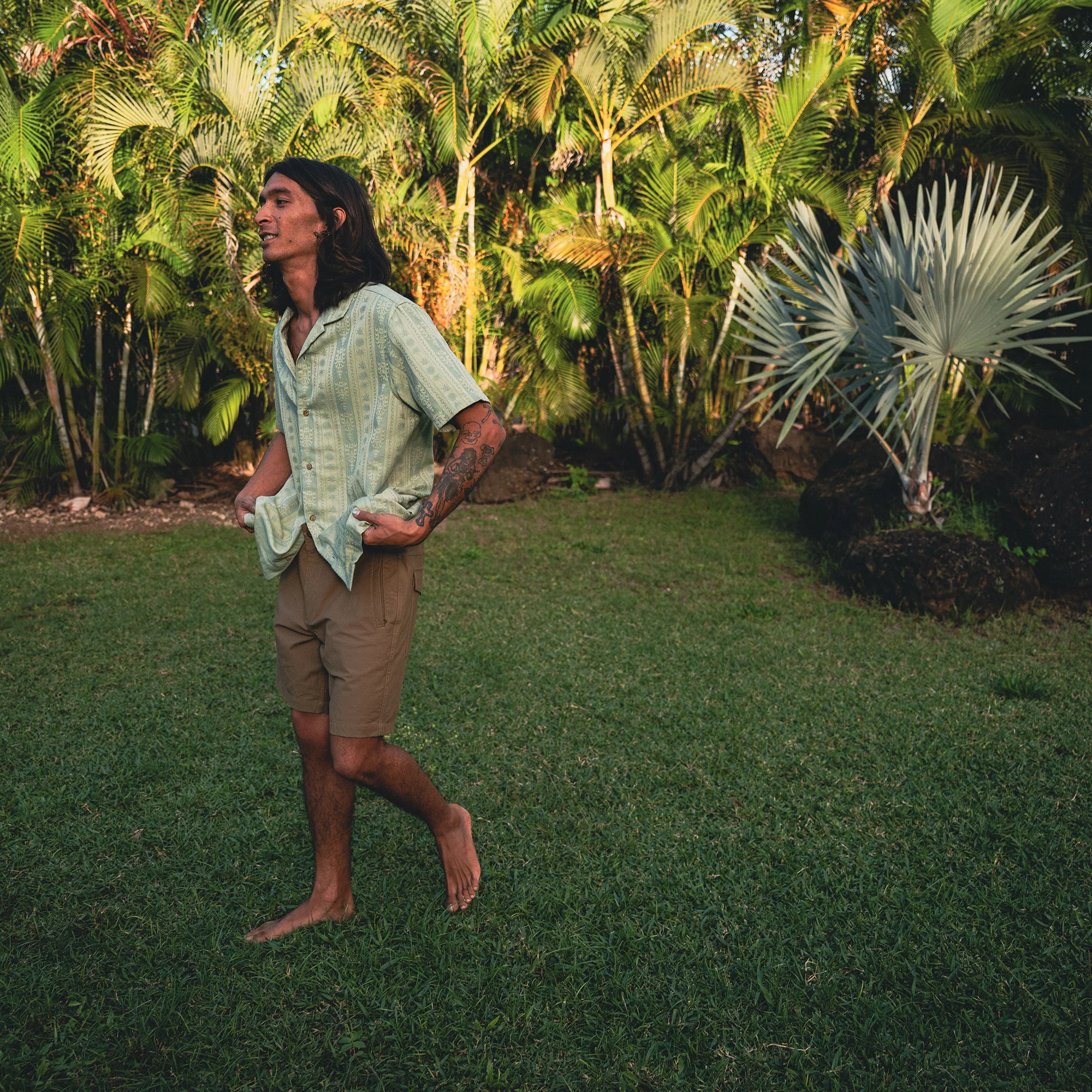 Gonzo Short Sleeve Button Up Shirt - Dusty Green - Image 3