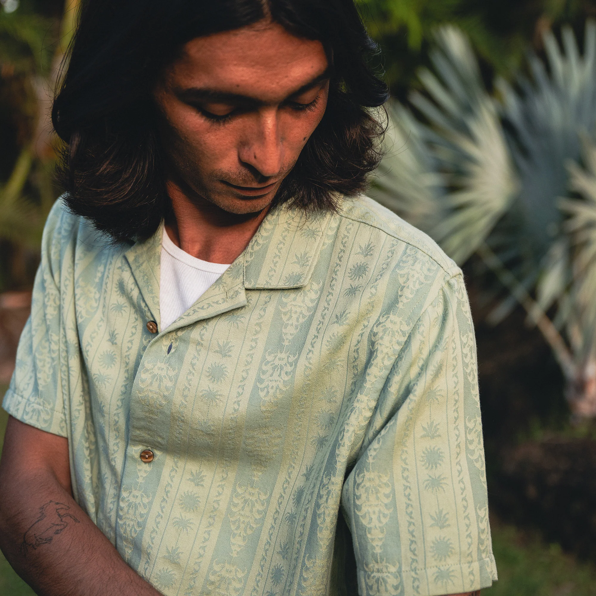 Gonzo Short Sleeve Button Up Shirt - Dusty Green - Image 4