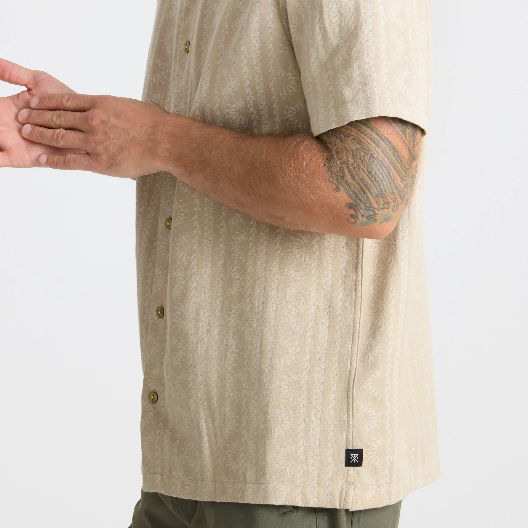 Gonzo Short Sleeve Button Up Shirt - Fossil - Image 5