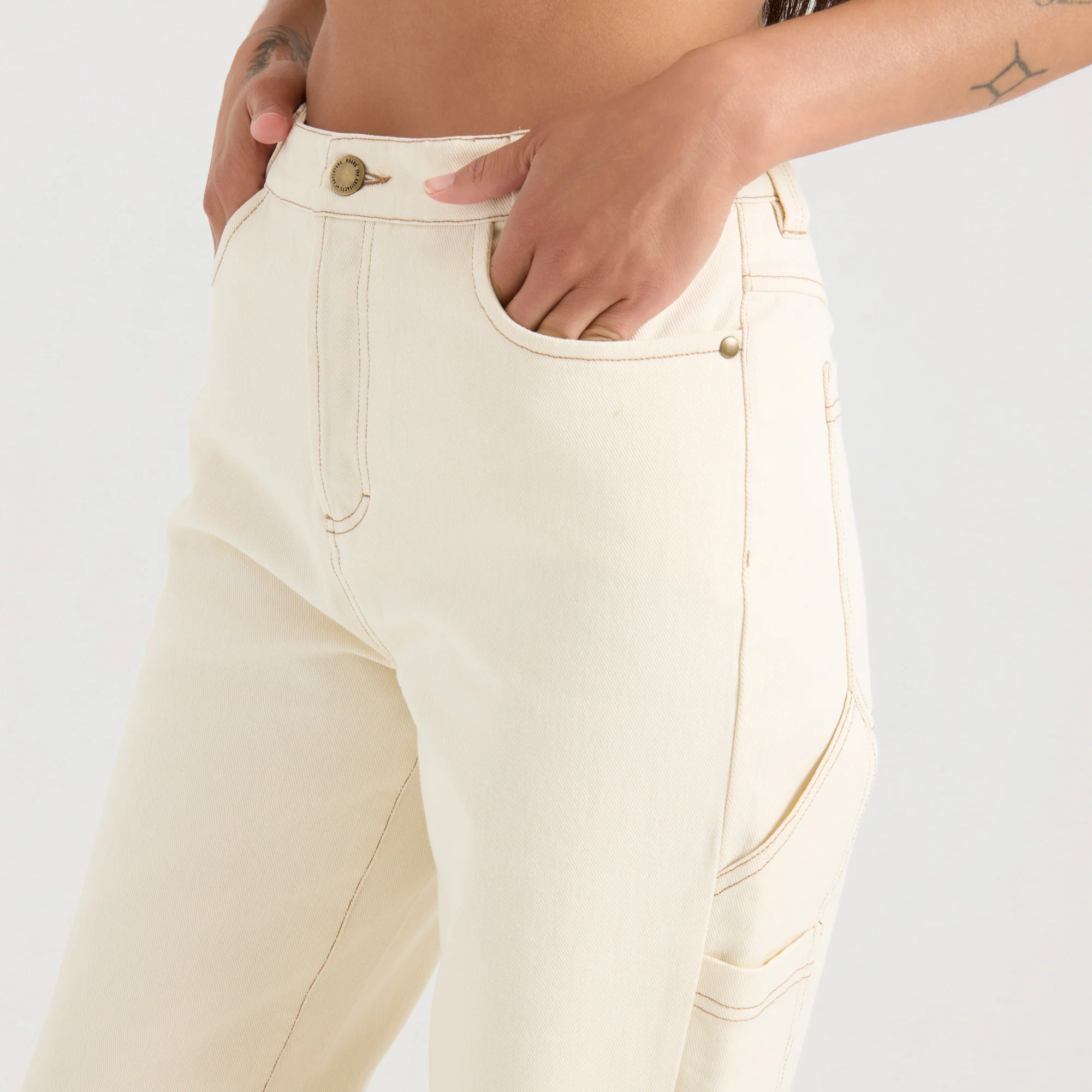 HWY 1 Denim Pant - Bone - Image 5