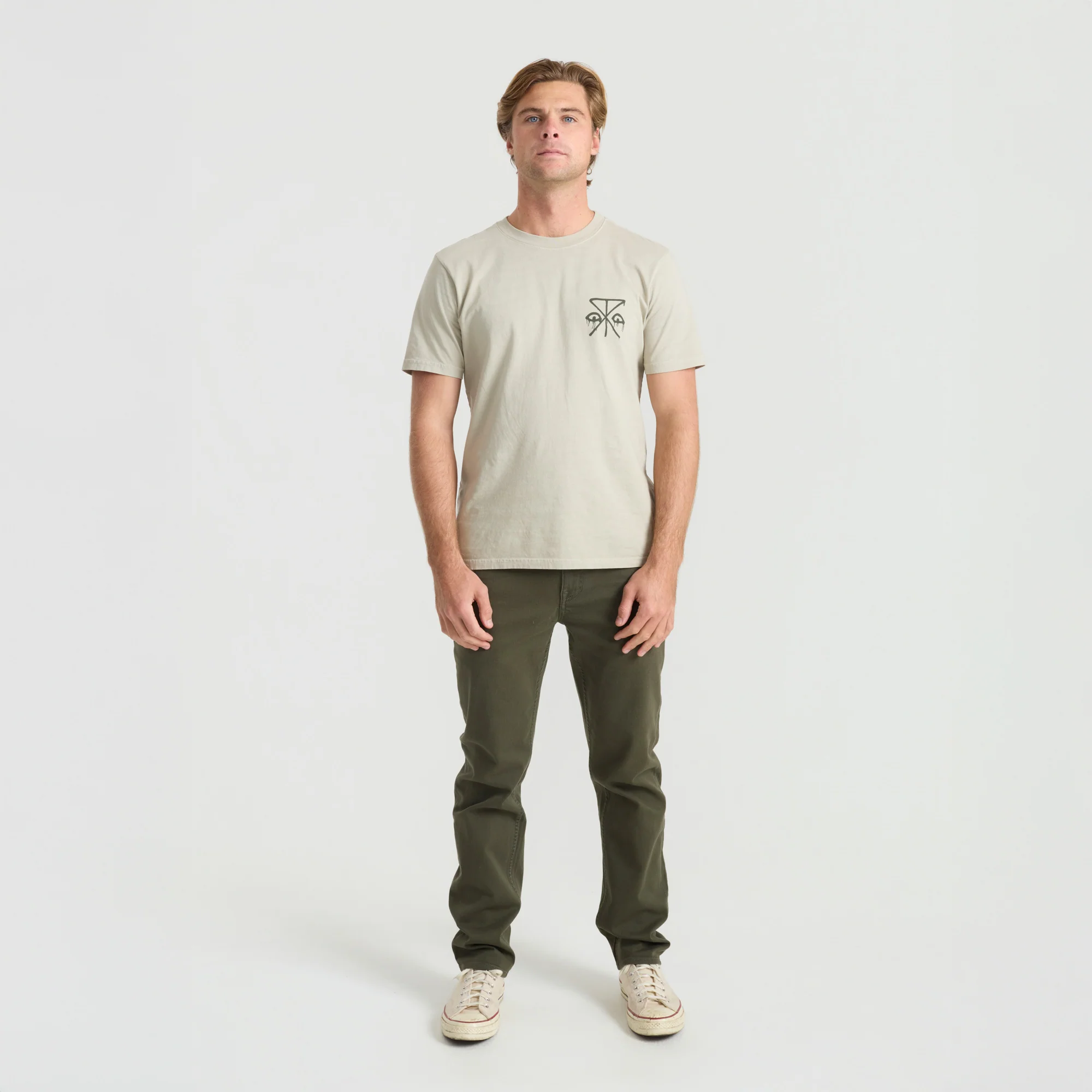 HWY 128 5-Pocket Broken Twill Denim - Military