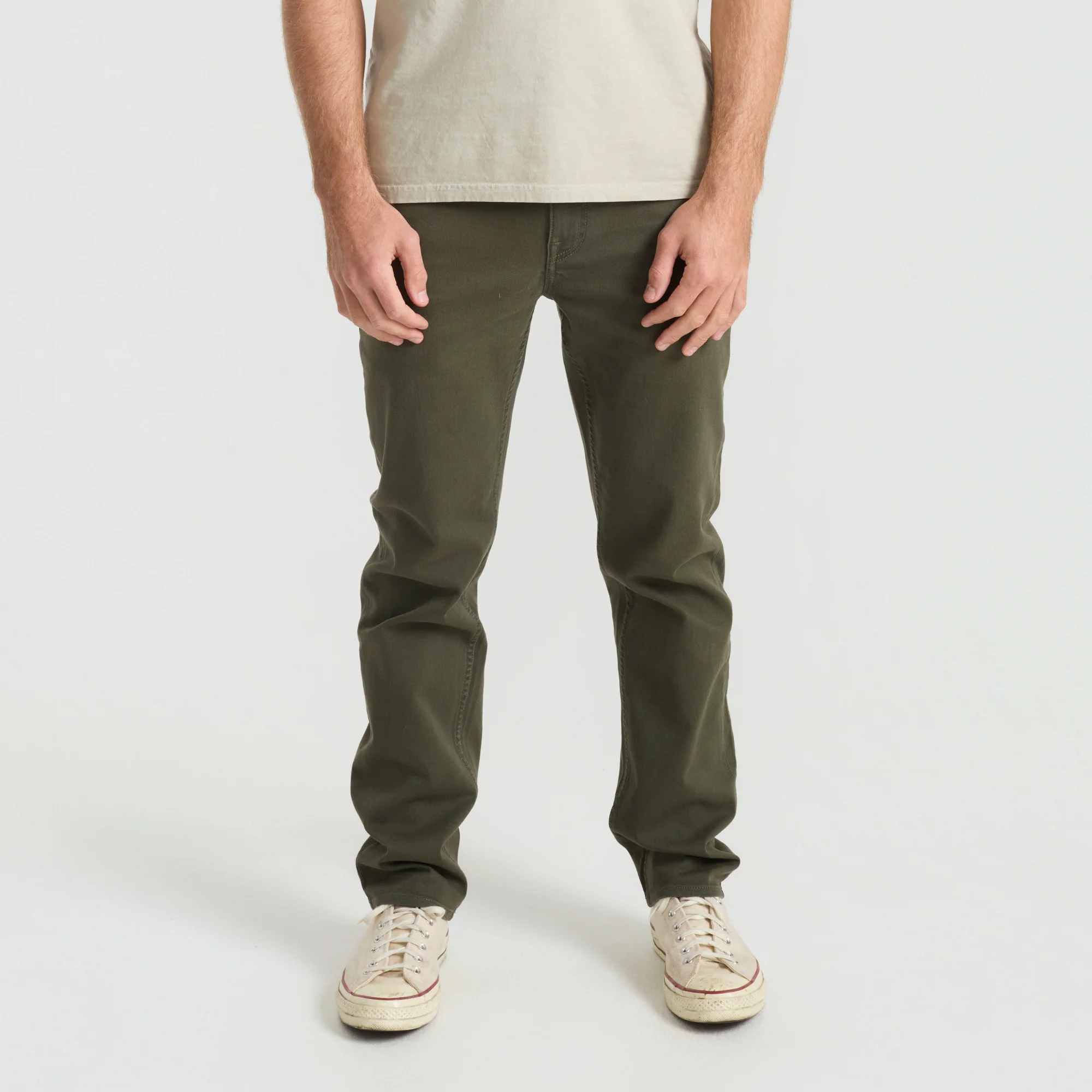 HWY 128 5-Pocket Broken Twill Denim - Military - Image 2