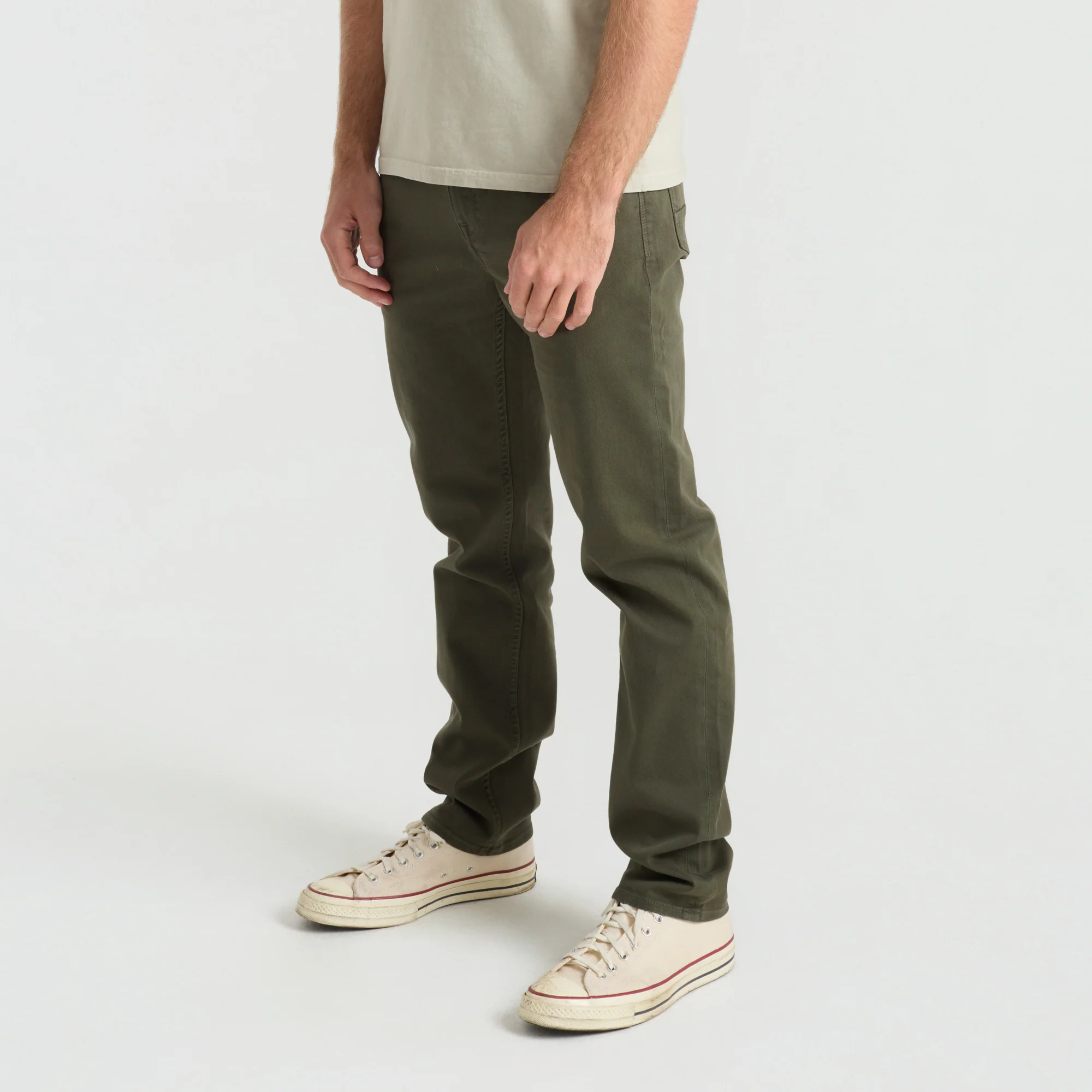 HWY 128 5-Pocket Broken Twill Denim - Military - Image 3