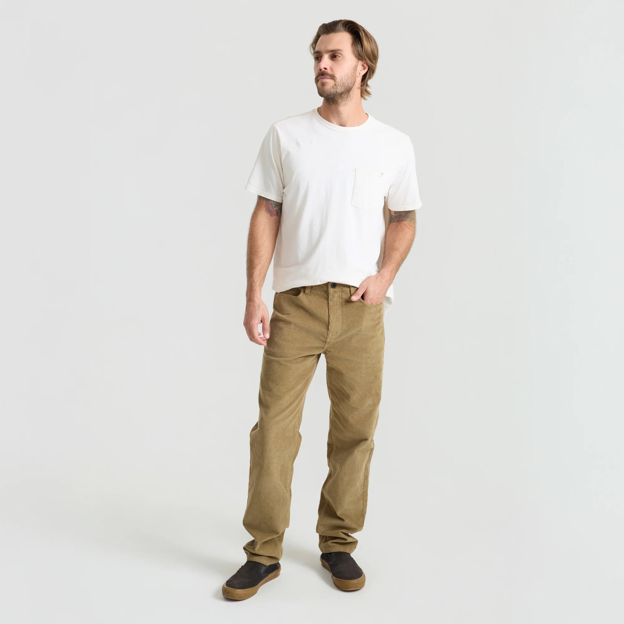 HWY 128 Cord Pants - Khaki - Image 3